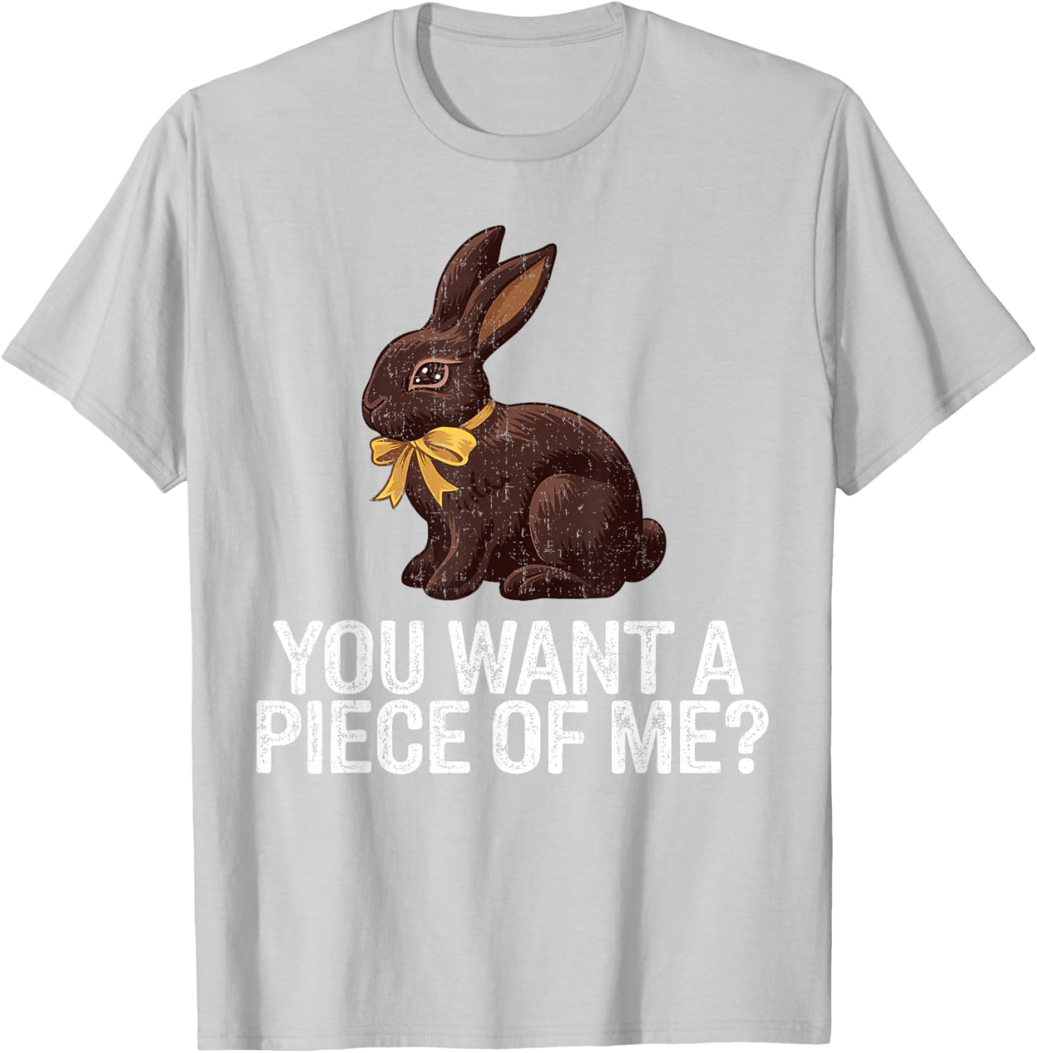 Cute Easter Rabbit Chocolate Bunny Graphic T-Shirt for Fun Holiday Style - 2