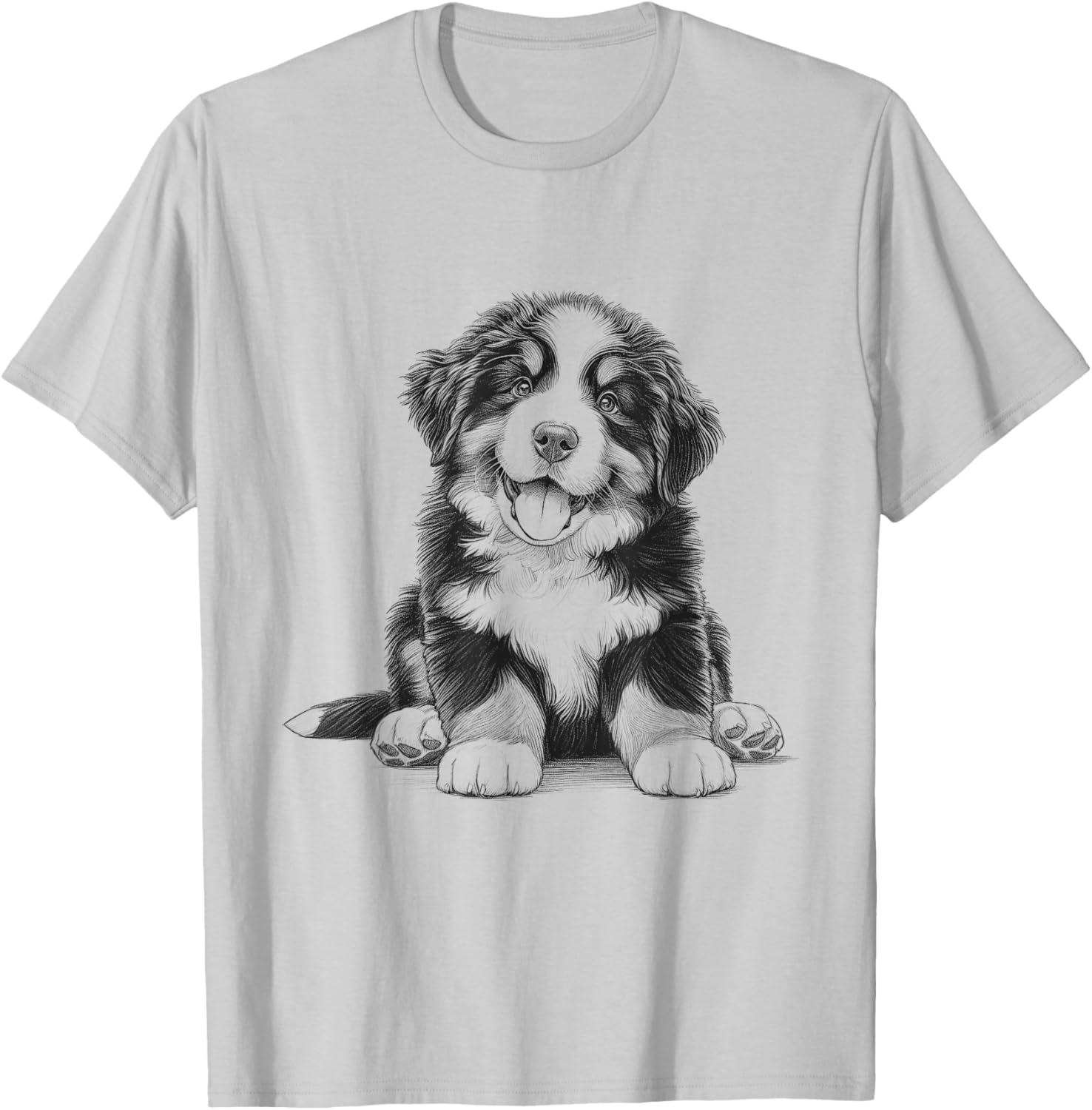 Cute Bernese Mountain Dog Puppy T-Shirt for Men and Women - 7