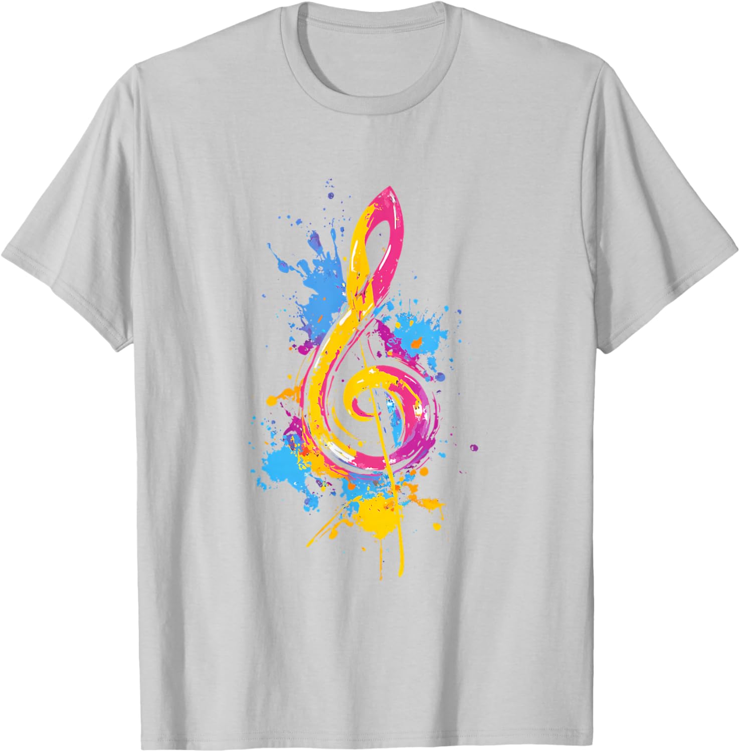 Colorful Treble Clef T-Shirt for Music Lovers - Fun Musical Tee - 2
