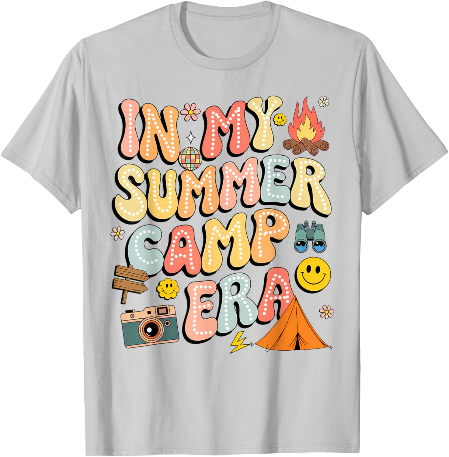 Groovy Summer Camp Crew Last Day of School T-Shirt for Fun Adventures - 16