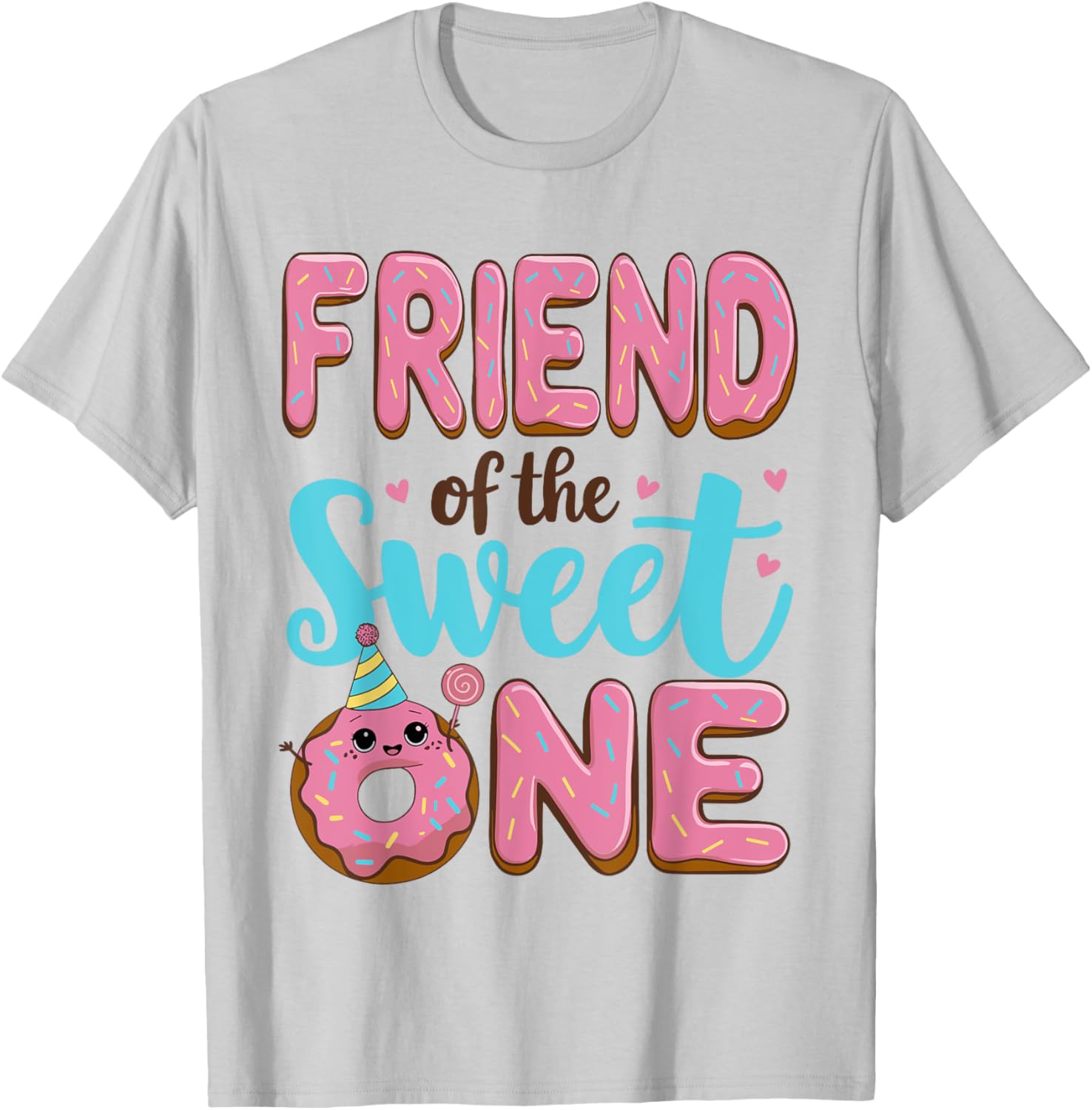 Cute Donut Friend T-Shirt for 1st Birthday Girl Celebrations - 1