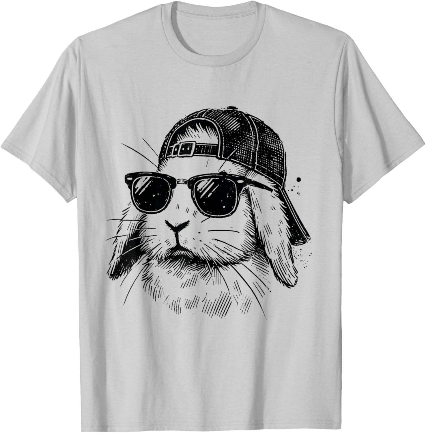 Bunny Face Sunglasses Easter T-Shirt for Boys Men and Kids - 8