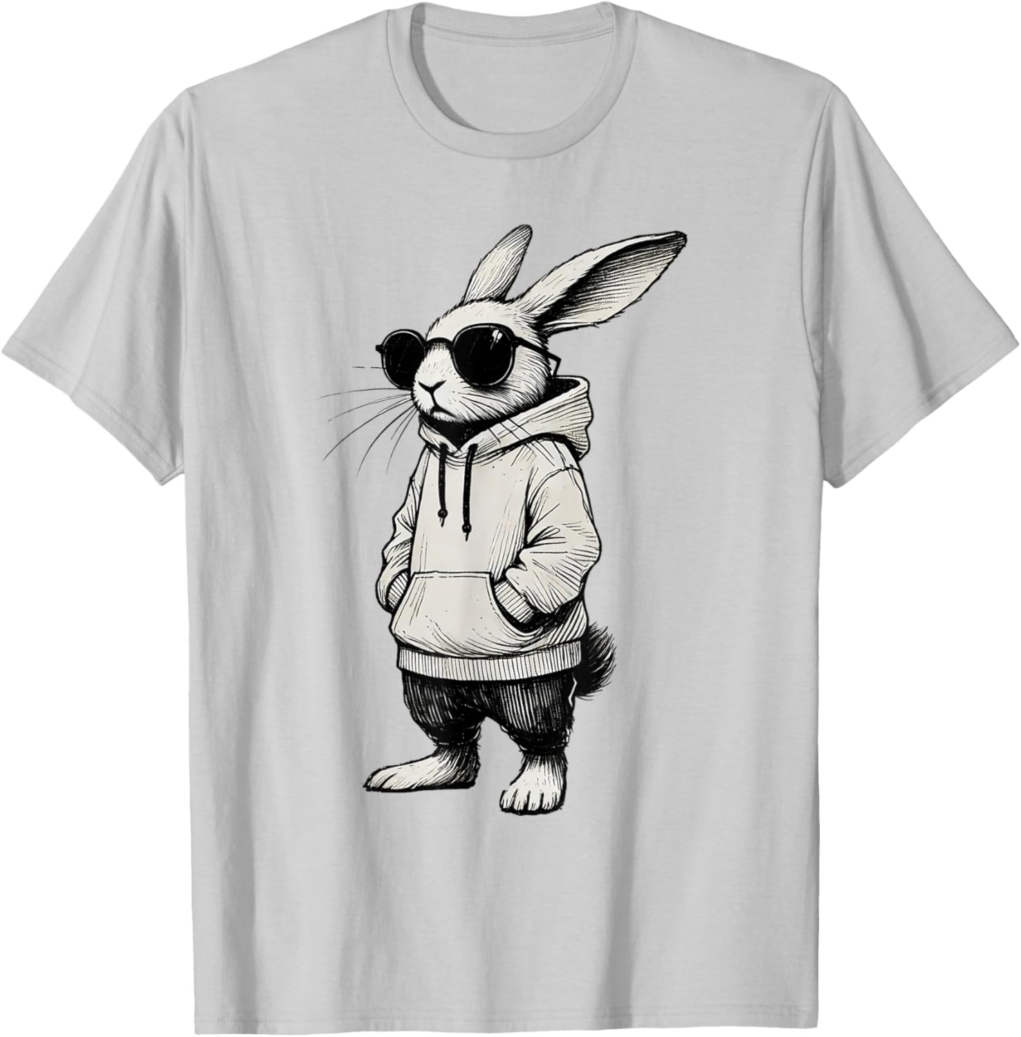 Bunny Face Sunglasses T-Shirt for Boys and Men - Fun Easter Apparel - 12