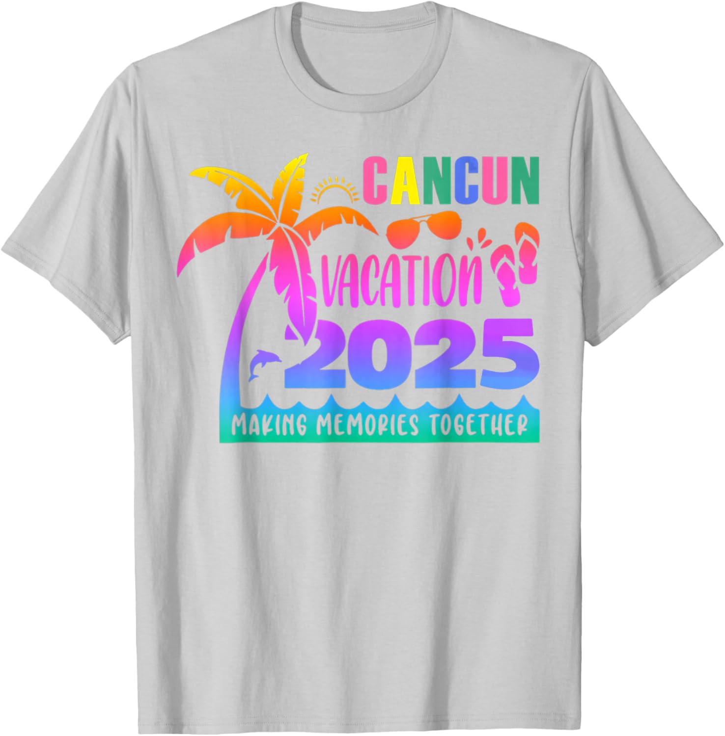 Cancun Vacation 2025 Summer Memories T-Shirt for Family Fun - 1