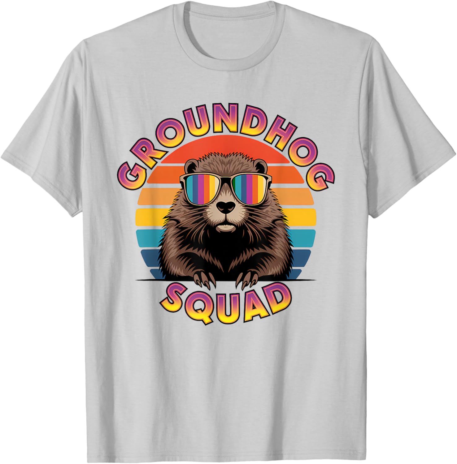 Funny Groundhog Squad Happy Groundhog Day 2025 T-Shirt for All Ages - 9
