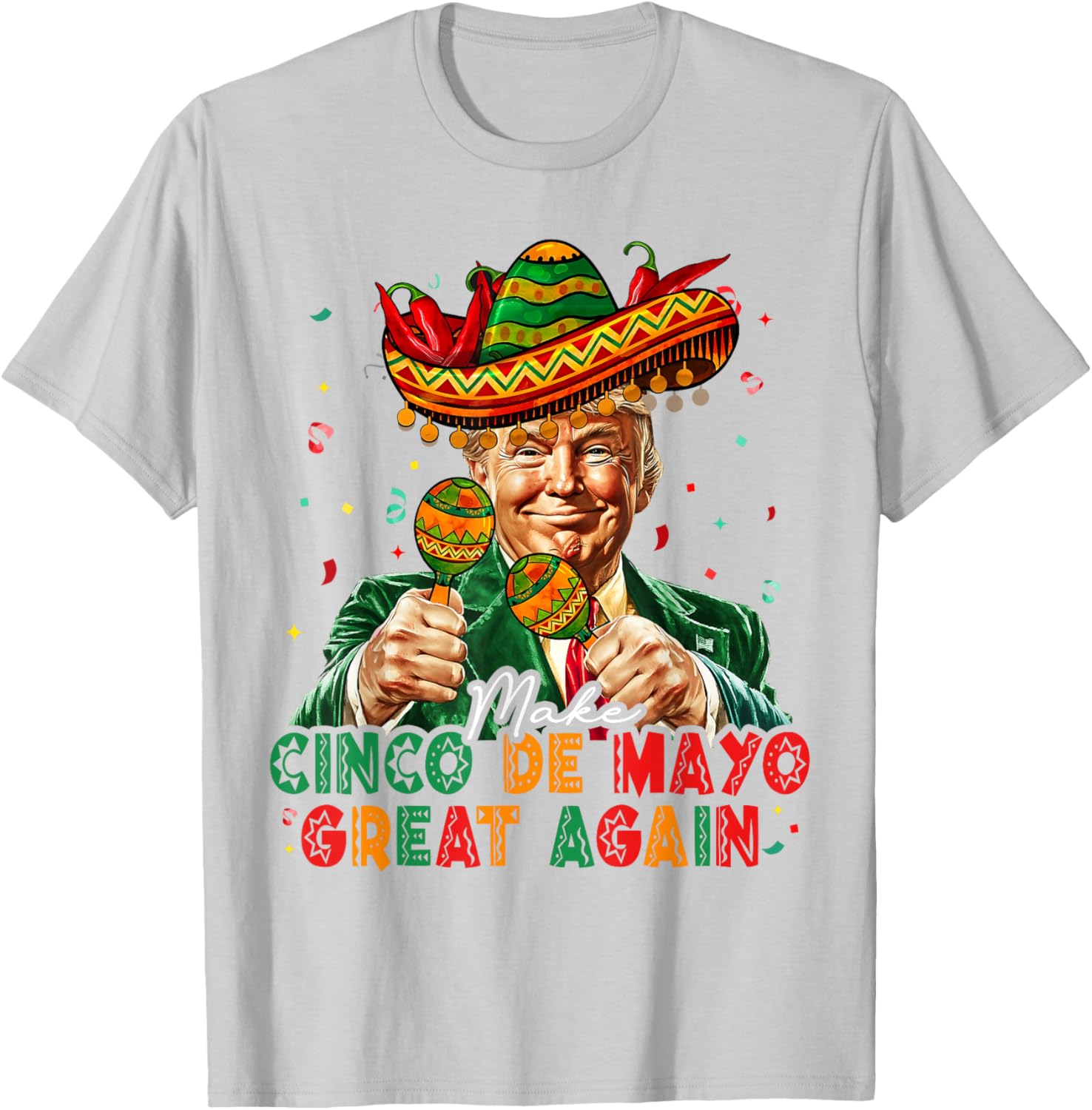 Funny Cinco De Mayo Trump Sombrero T-Shirt for Festive Celebrations - 2