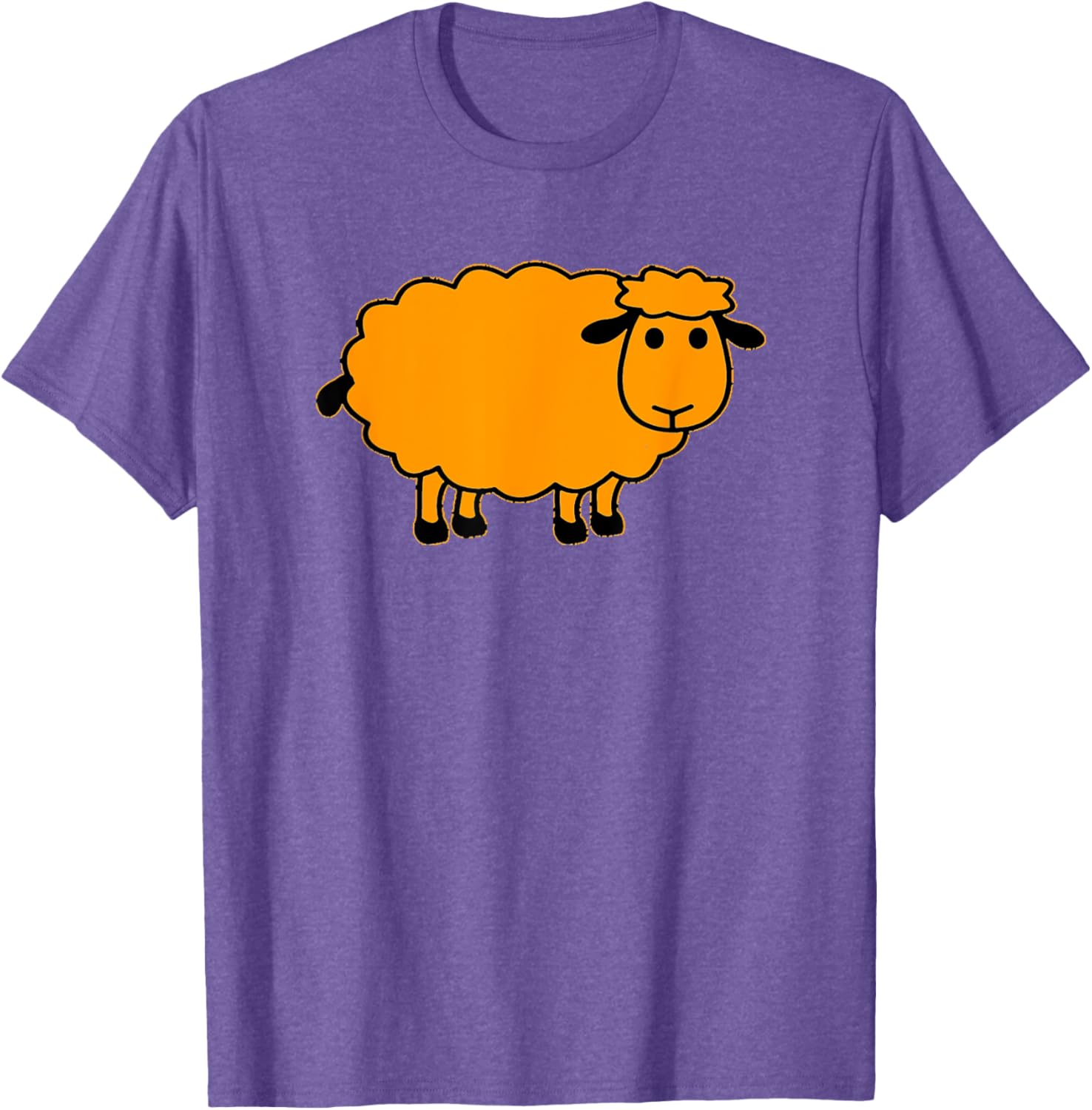 Cute Orange Sheep T-Shirt for Stylish Comfort in Clothing and Accessories - 20