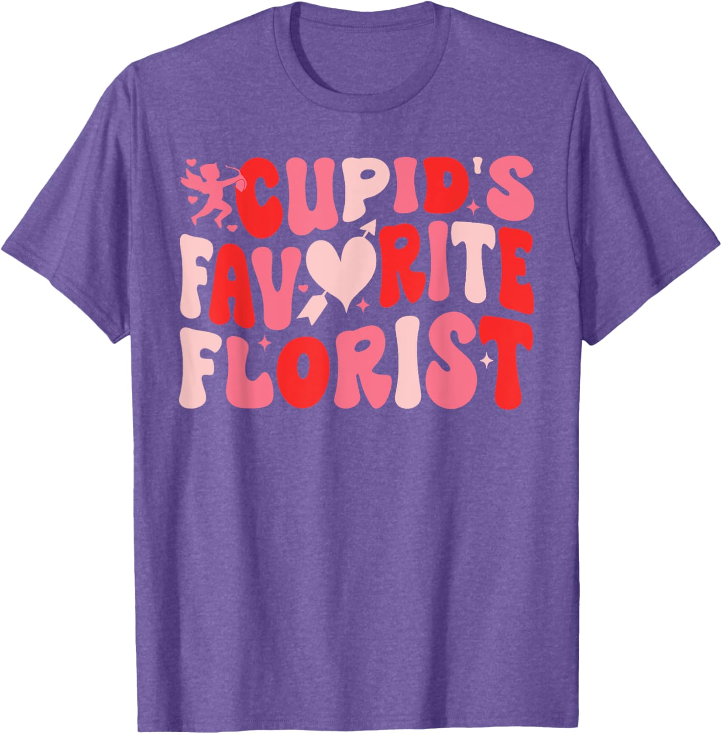 Cupid's Favorite Florist Retro Valentine's Day T-Shirt for Lovebirds - 2