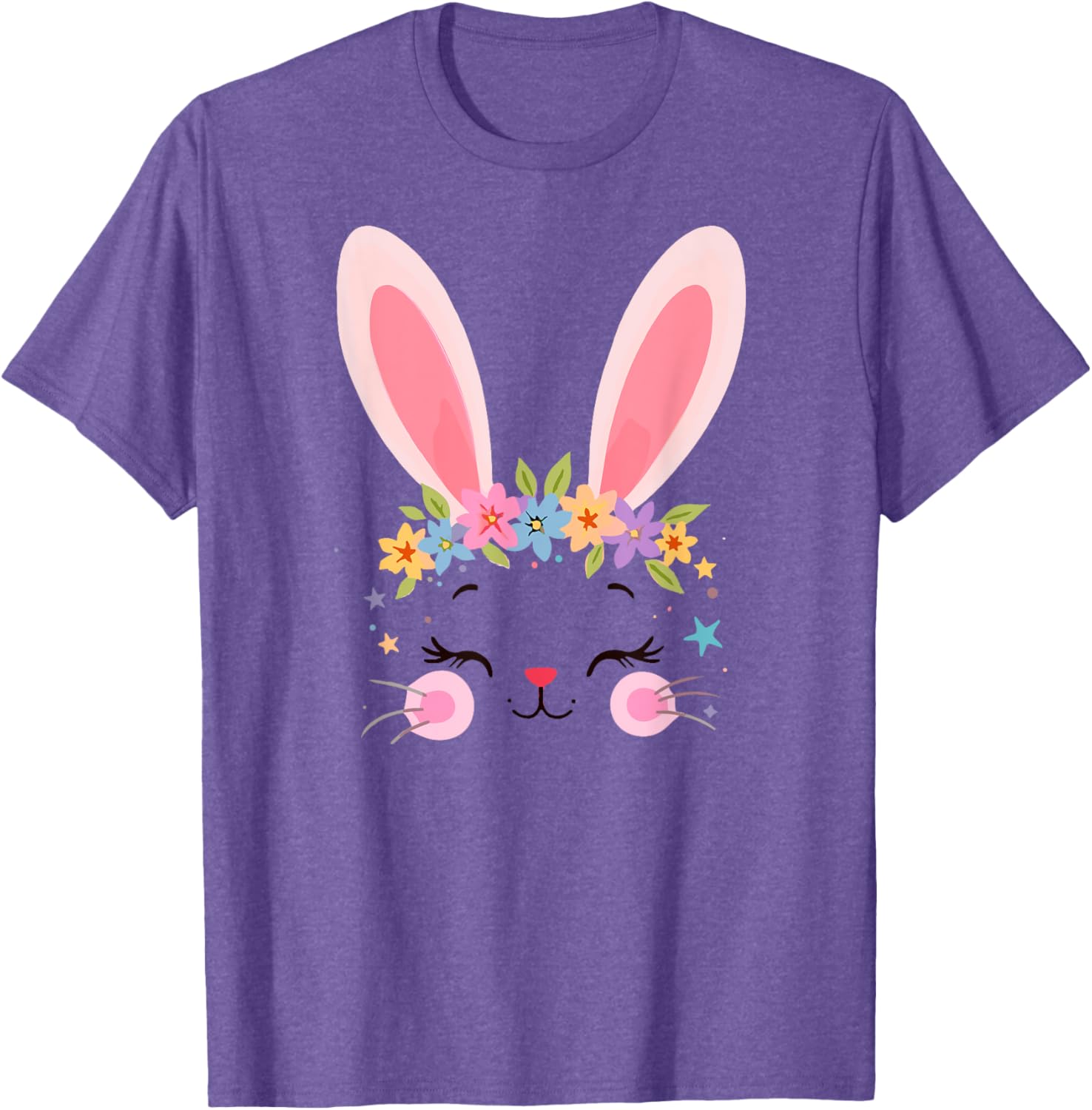Cute Floral Easter Bunny T-Shirt for Rabbit Lovers - Women's Apparel - 2
