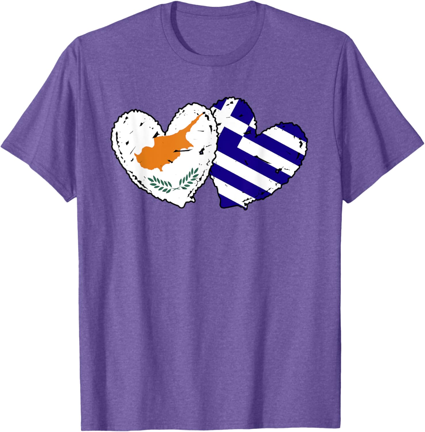 Cyprus Greece Heart Flag T-Shirt for Cypriot Greek Ancestry Lovers - 26