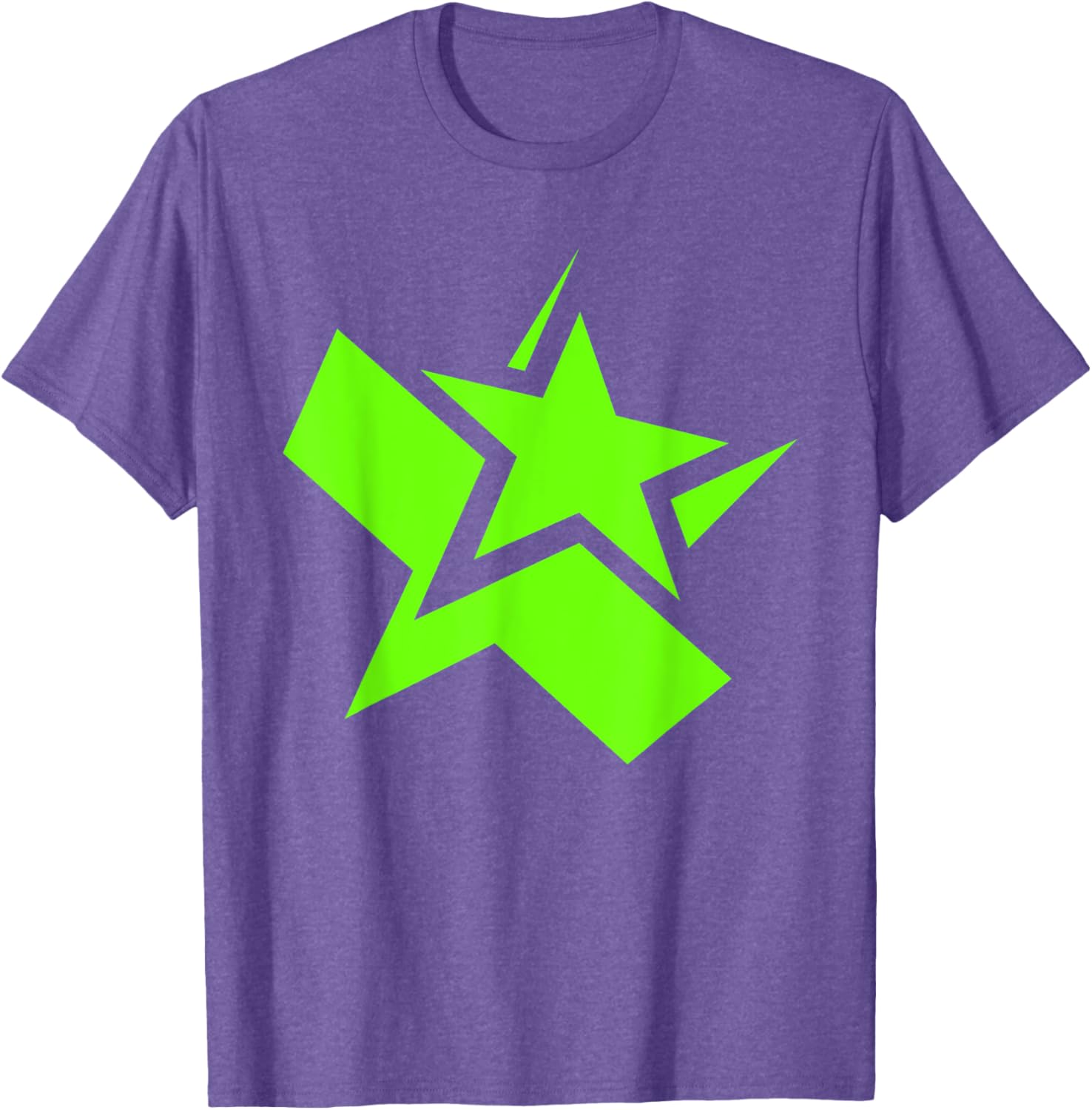 Green Chunky Star Graphic T-Shirt for Stylish Casual Wear - 27