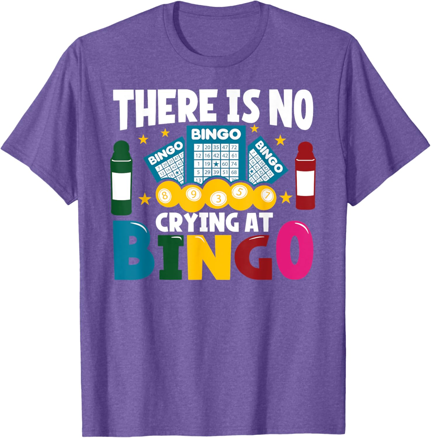Funny Bingo Player T-Shirt No Crying at Bingo Casual Tee for Gamers - 10
