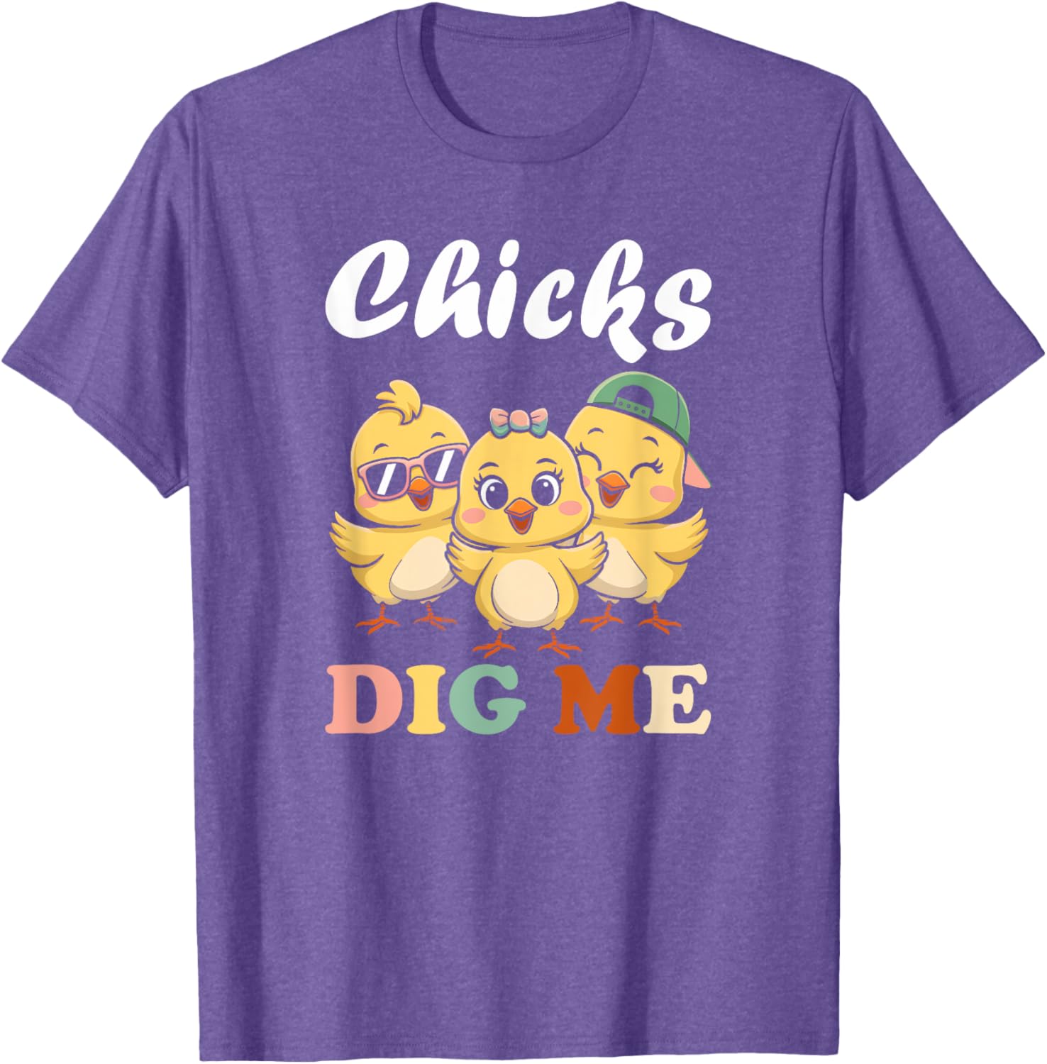 Chicks Dig Me Funny Easter T-Shirt for Toddler Boys and Men - 8