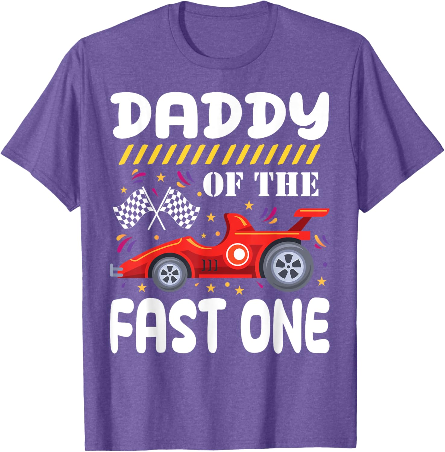 Daddy of the Fast One 1st Birthday Race Car Family Matching T-Shirt - 14