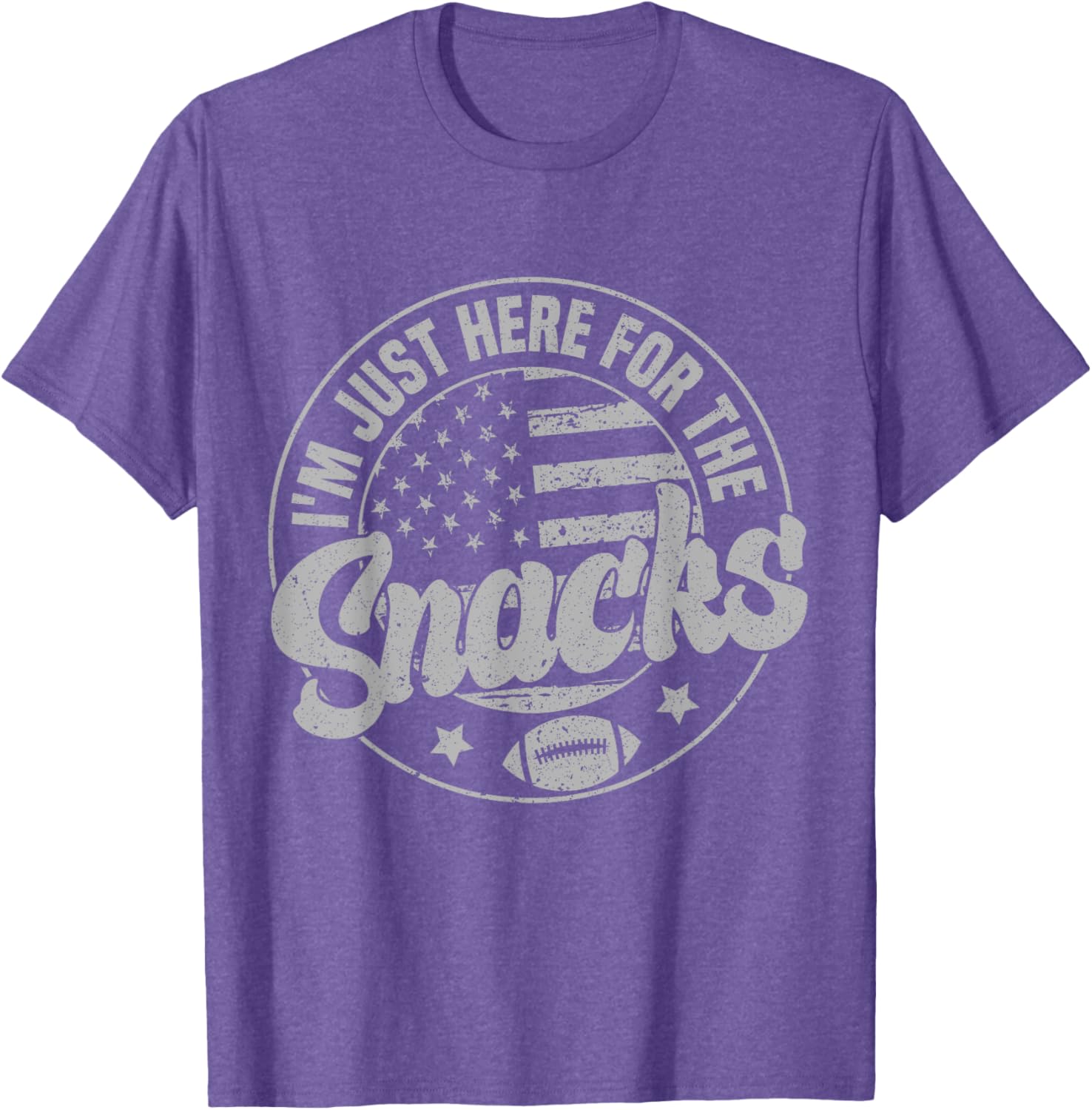 Funny I'm Just Here For The Snacks American Football T-Shirt for Fans - 4