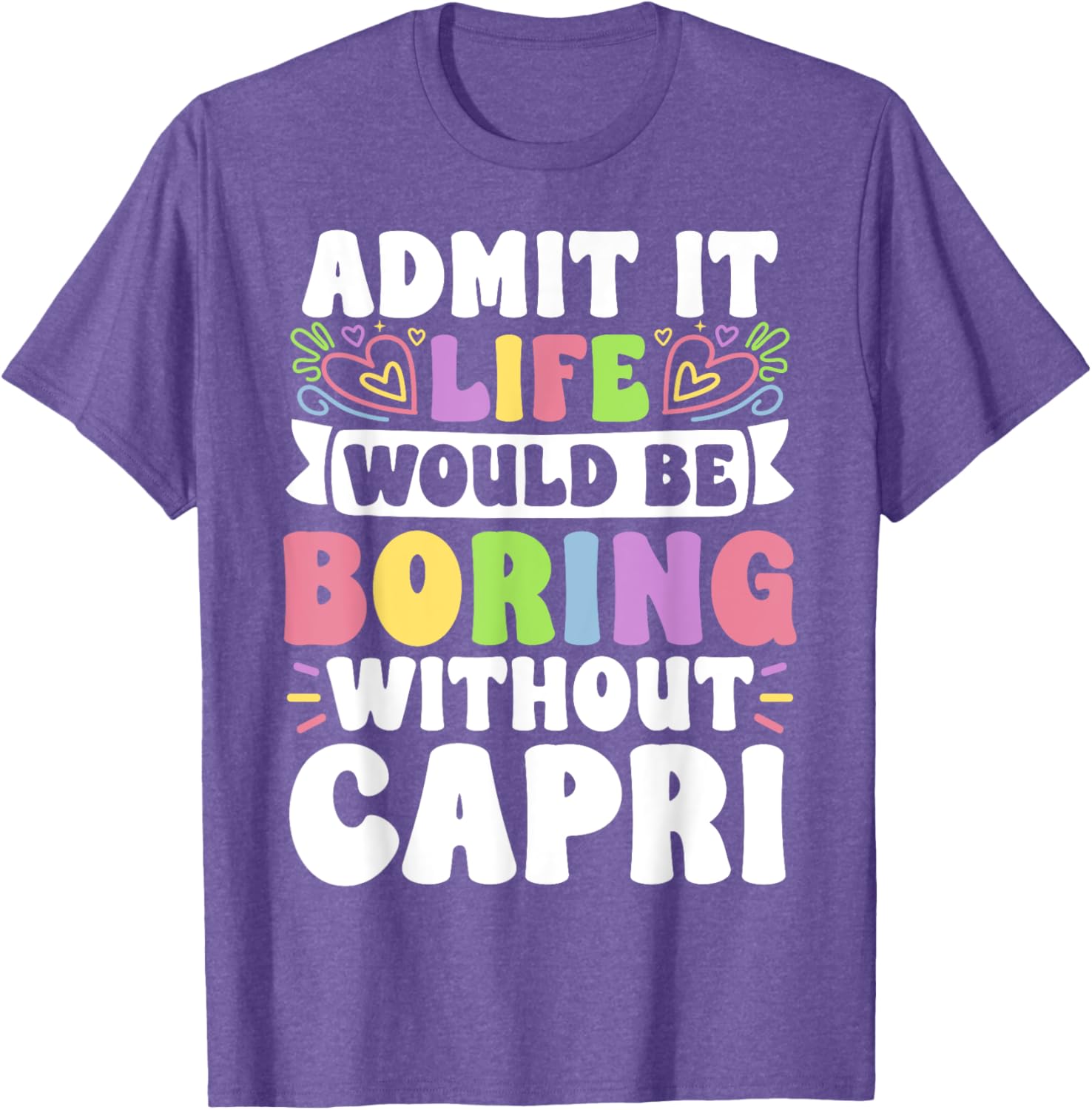 Funny Personalized Capri Family T-Shirt with Custom First Name Design - 13
