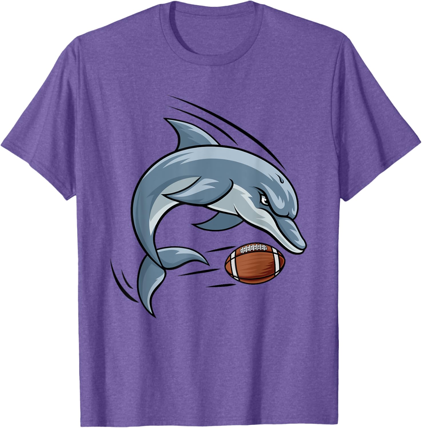 Dolphin Cartoon Character Football T-Shirt for Fun and Sporty Style - 2