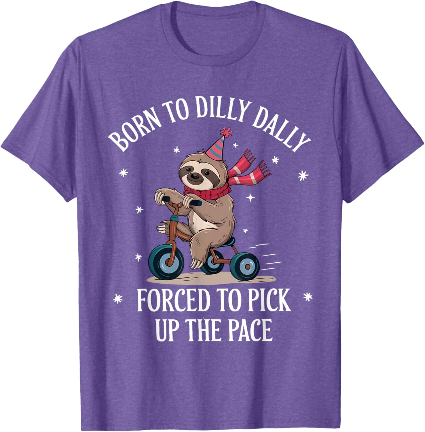 Cute Sloth T-Shirt Born To Dilly Dally Perfect for Relaxed Days - 29