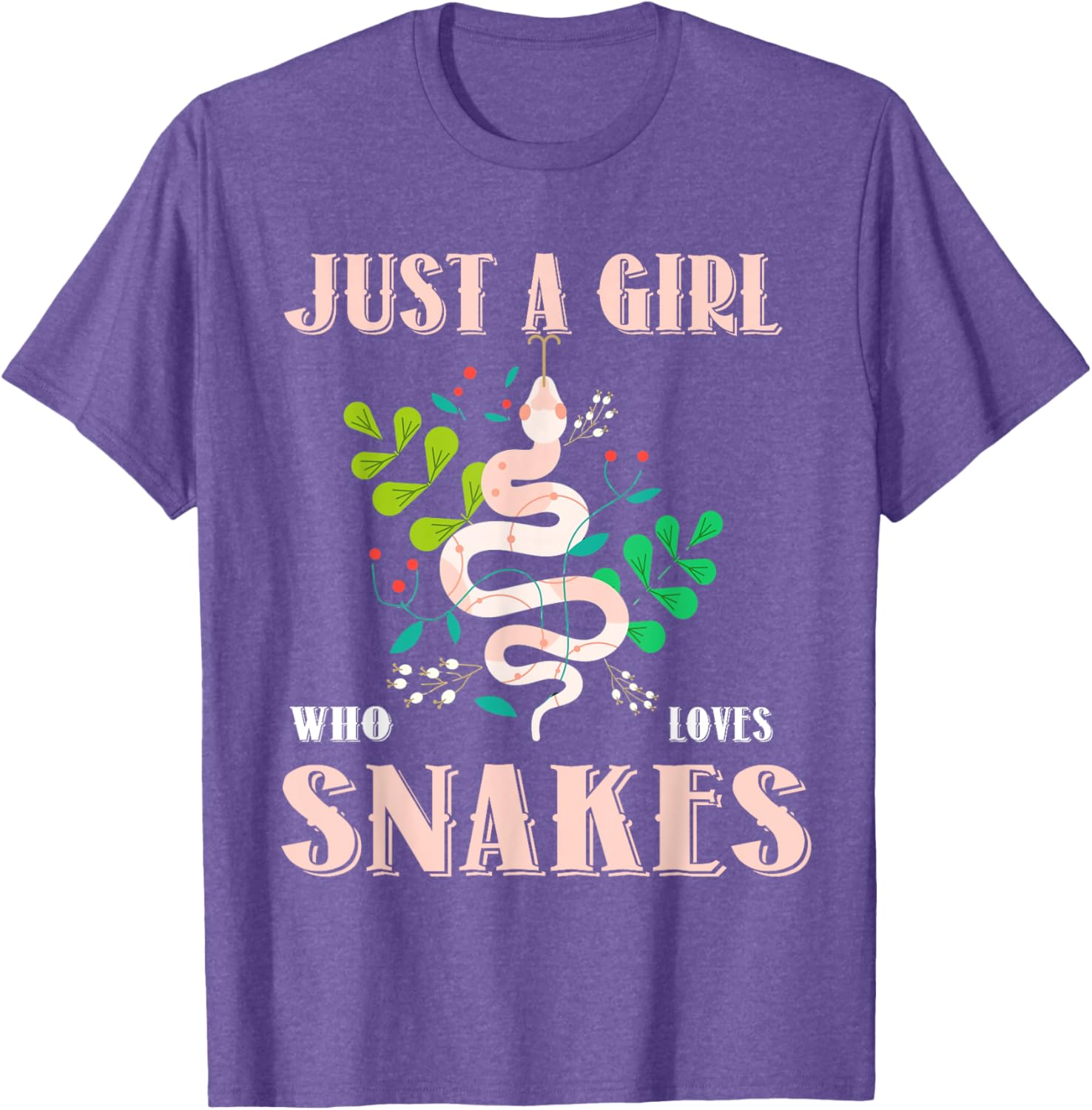 Cute Just a Girl Who Loves Snakes T-Shirt for Reptile Lovers - 12