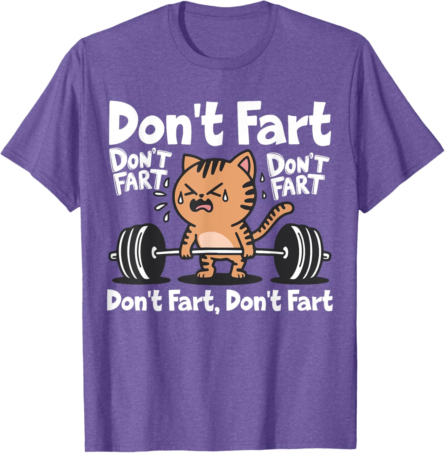 Funny Cat Workout T-Shirt for Weightlifting Fitness Lovers - 22