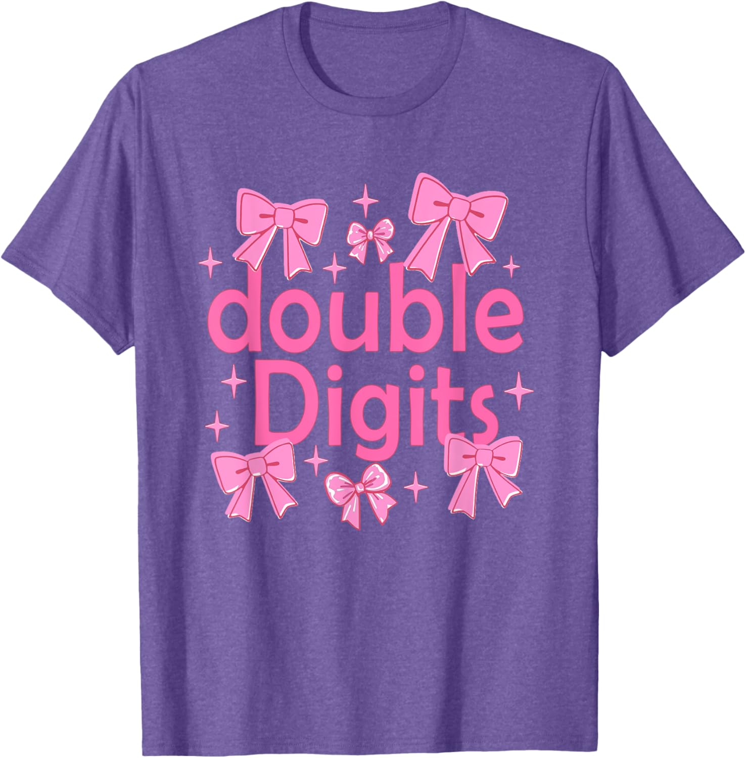 Cute Coquette Bow 10th Birthday T-Shirt for Girls - Perfect Gift for Kids - 12