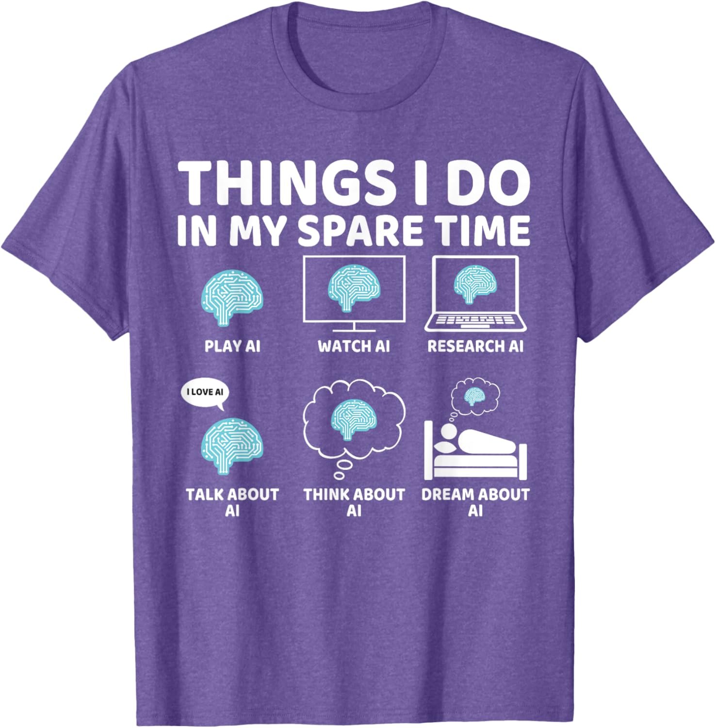 Funny AI Lover T-Shirt for Enthusiasts - Perfect Spare Time Gift - 24