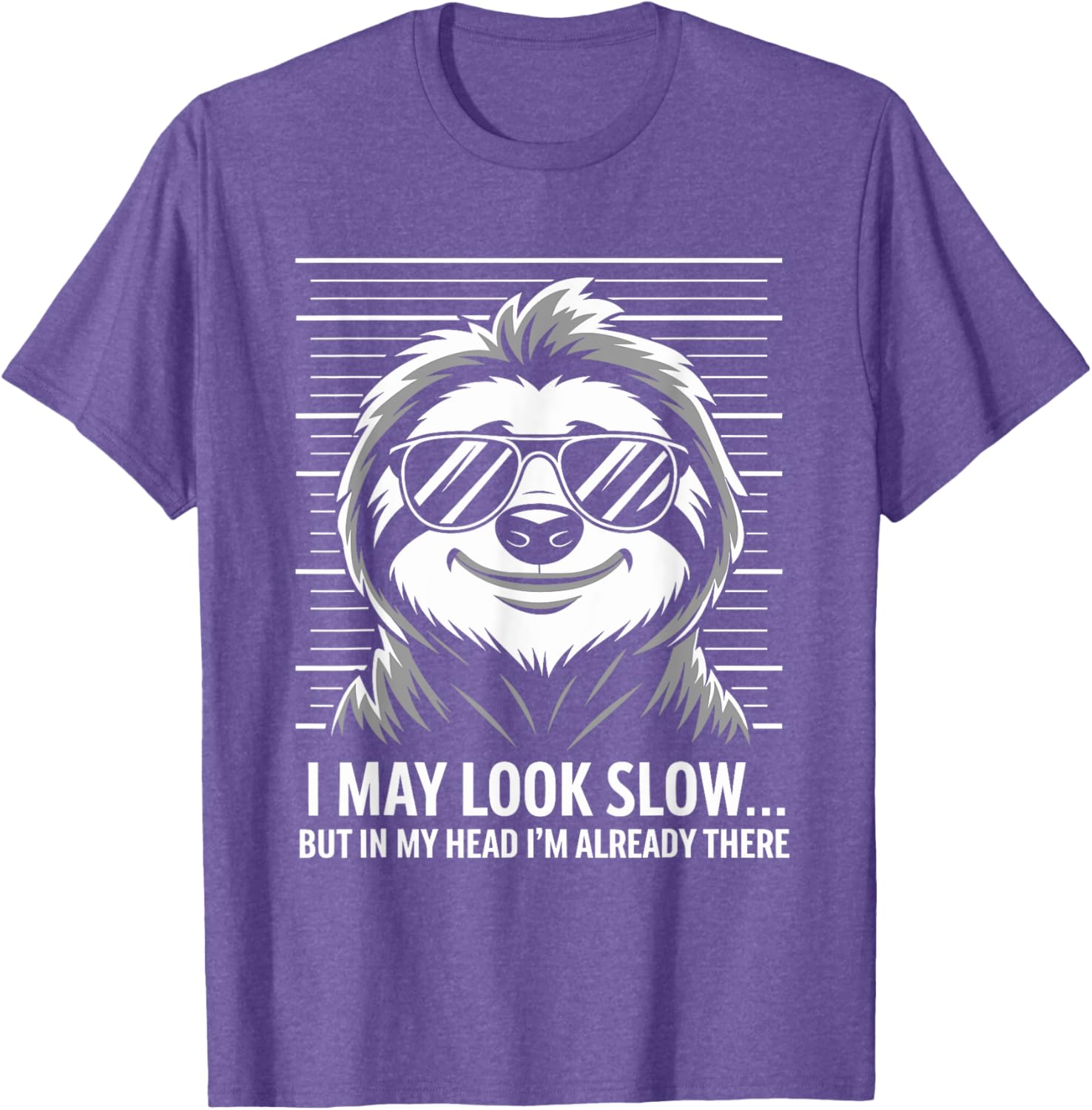 Funny Sloth T-Shirt I May Look Calm but in My Head Humor Apparel - 15