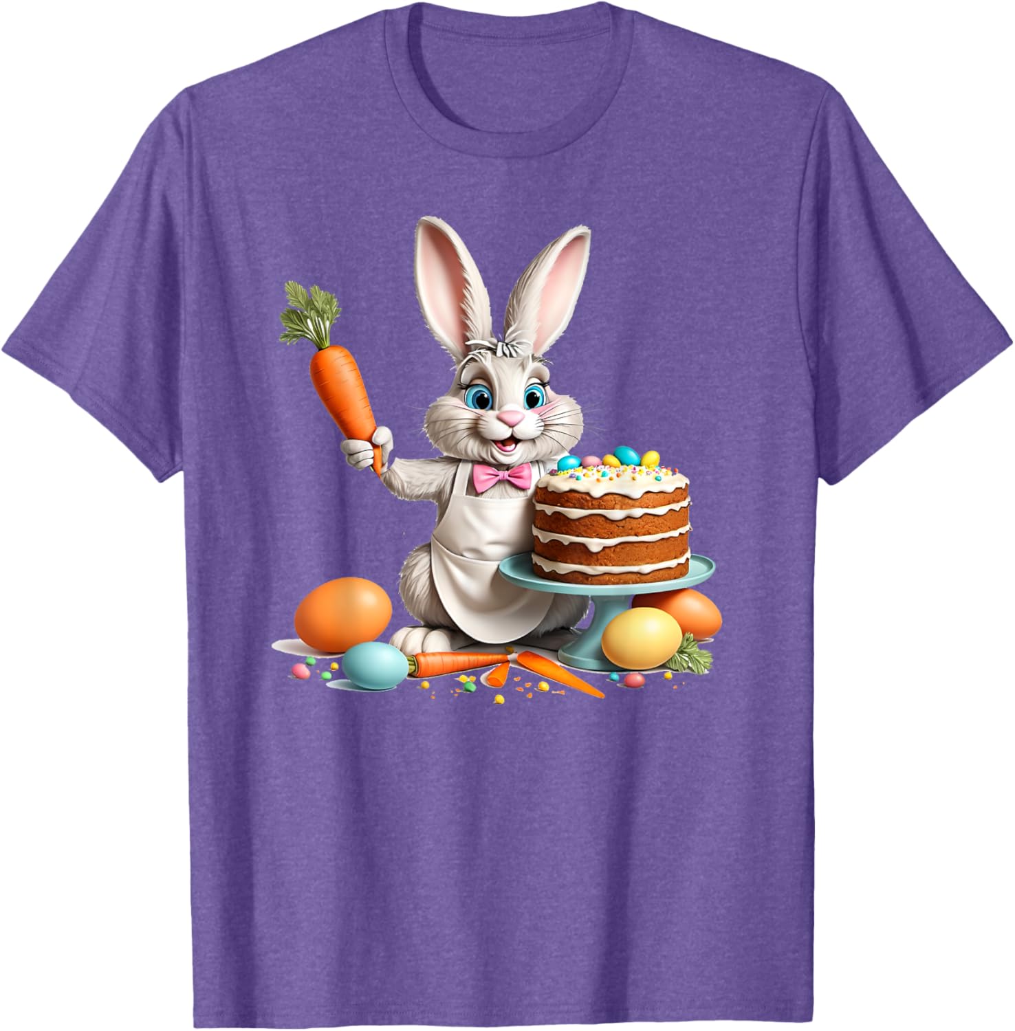 Easter Bunny Baking Carrot Cake T-Shirt for Fun Holiday Celebrations - 3
