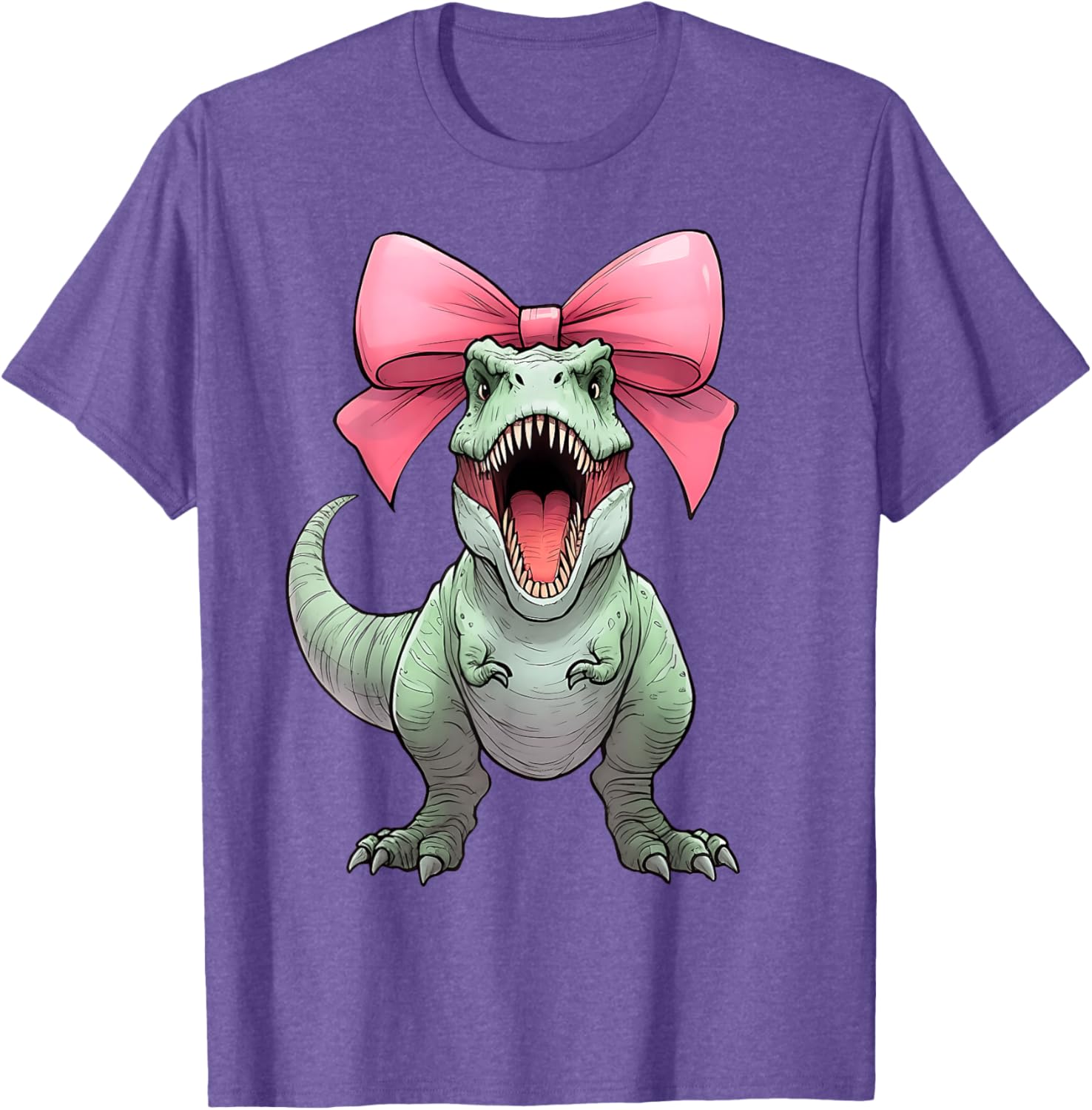 Cute Coquette Bow T-Rex Mom T-Shirt for Dinosaur Lovers - Fun & Stylish - 9