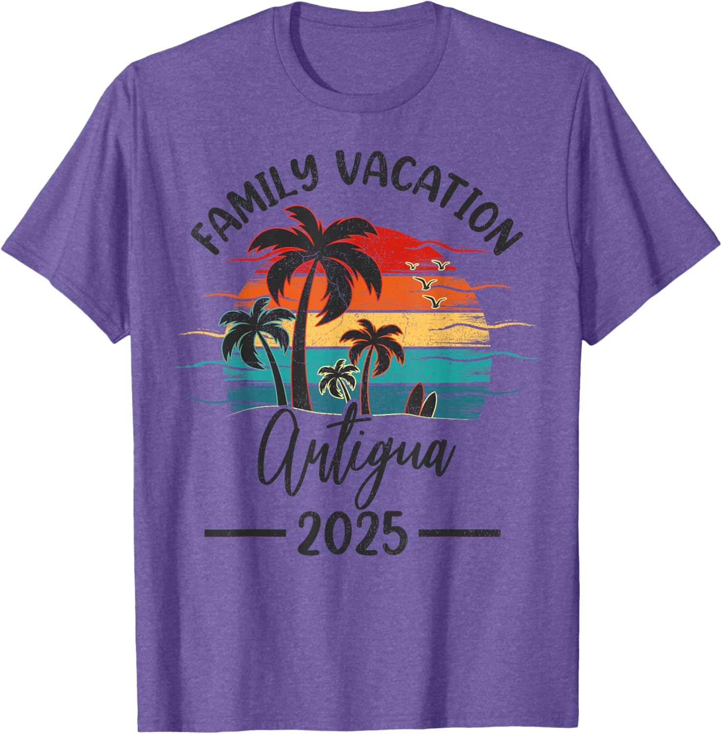 Family Vacation 2025 Summer Antigua Beach T-Shirt for Fun Memories - 5