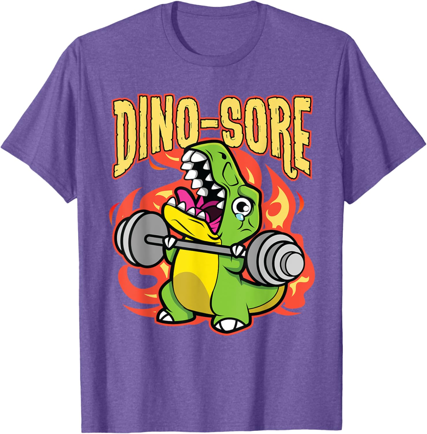 Cute Dinosaur Gym Workout T-Shirt for Fitness Lovers and Lifters - 18