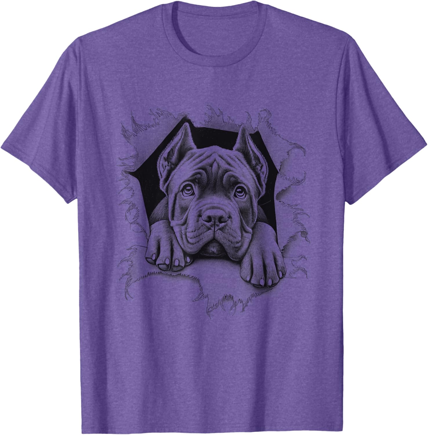 Cute Cane Corso Peeking Dog T-Shirt for Dog Lovers and Owners - 10