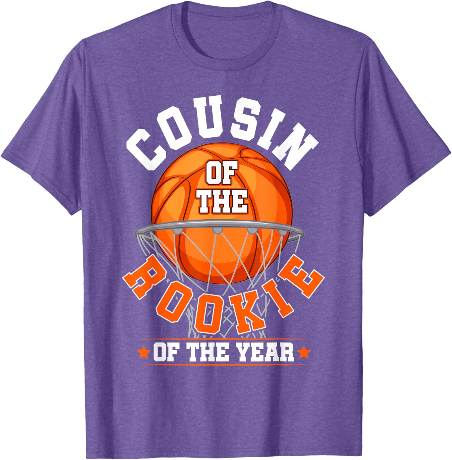 Cousin of Rookie 1st Birthday Basketball Family Matching T-Shirt - 11