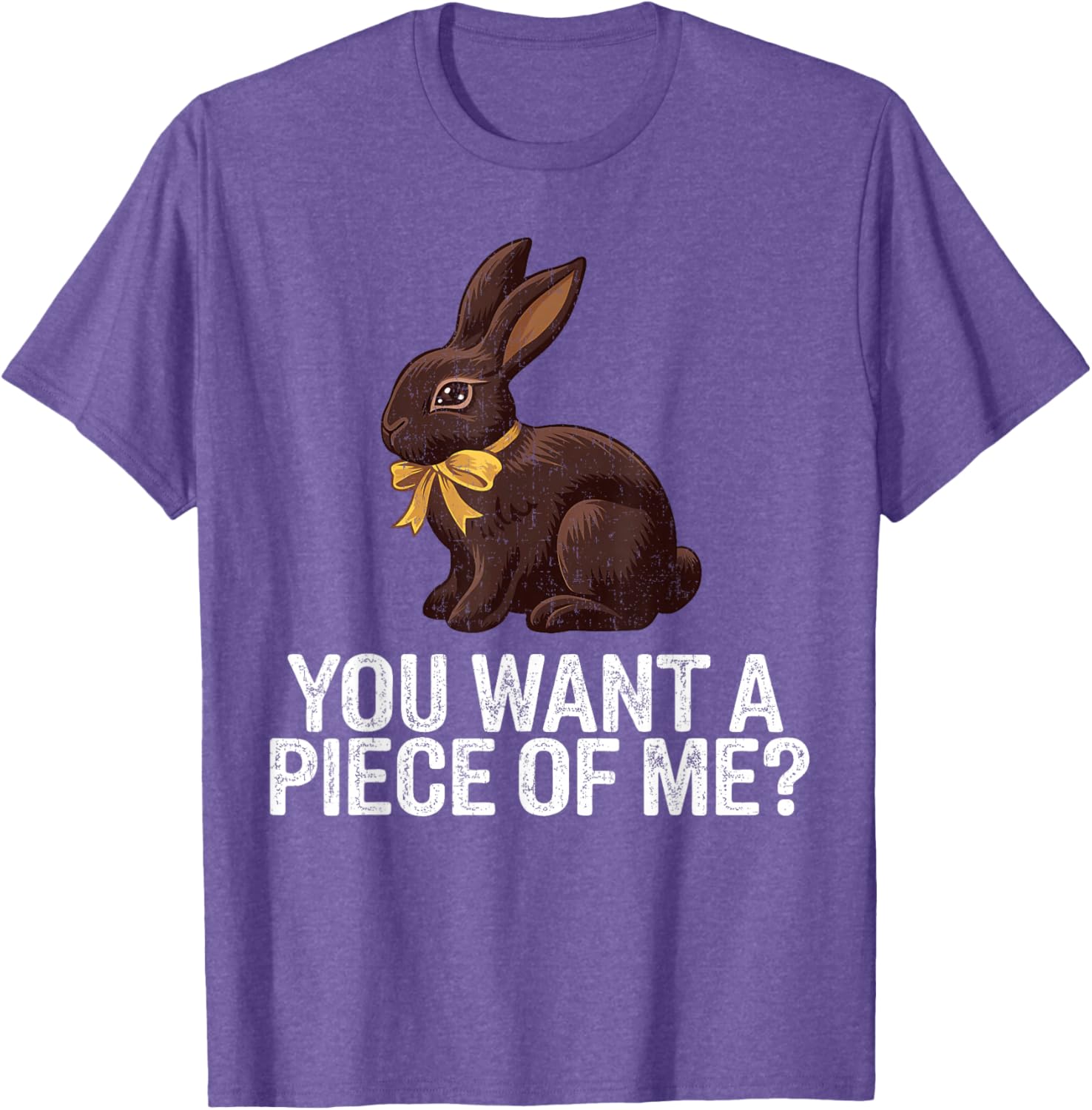 Cute Easter Rabbit Chocolate Bunny Graphic T-Shirt for Fun Holiday Style - 8