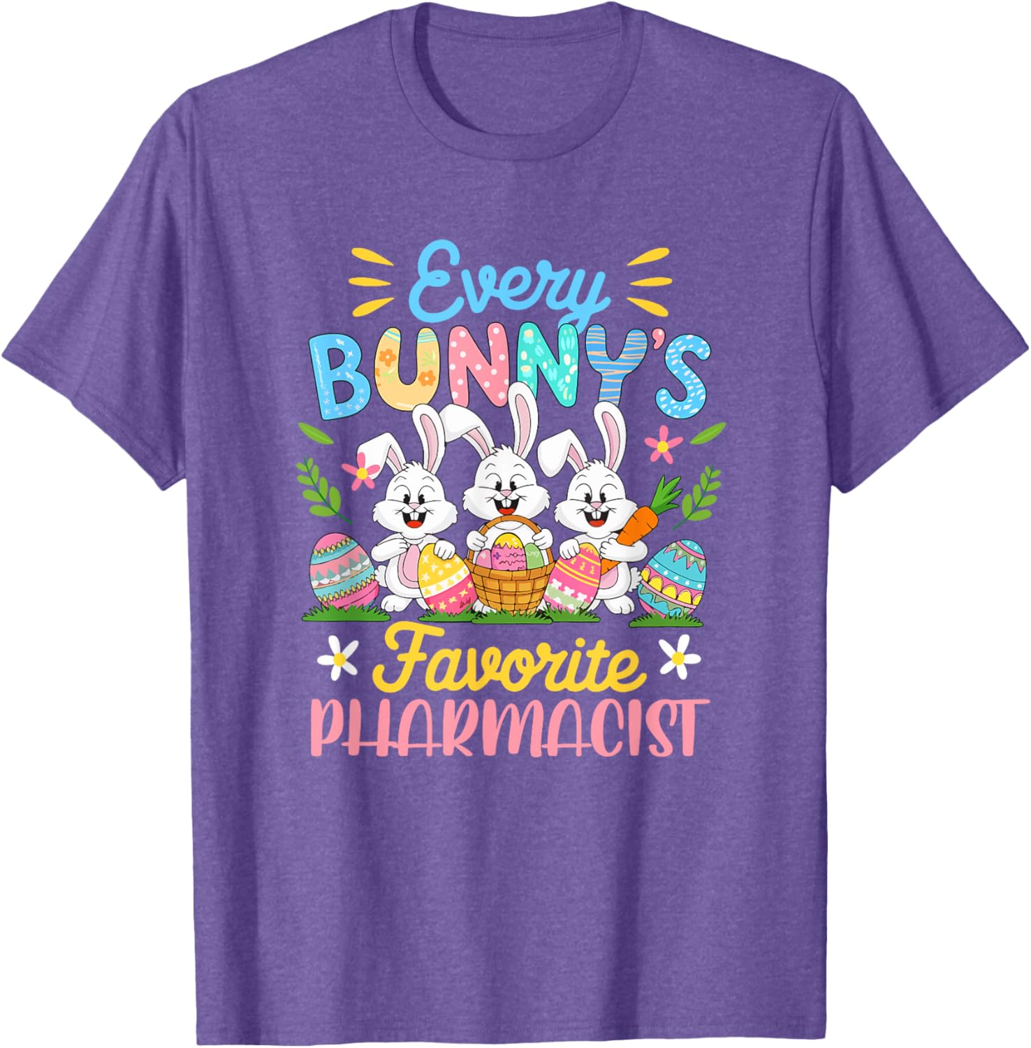 Bunny's Favorite Pharmacist Easter Bunnies Egg Hunt T-Shirt for Kids - 22