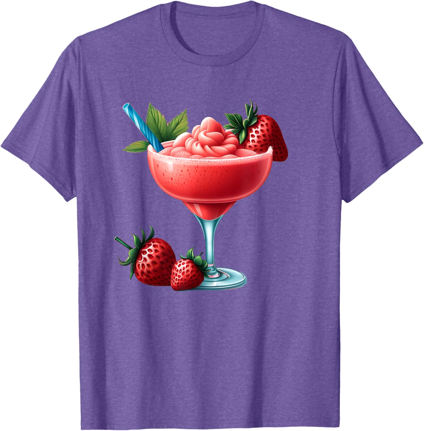 Frozen Strawberry Daiquiri T-Shirt for Fun Summer Vibes and Relaxation - 16