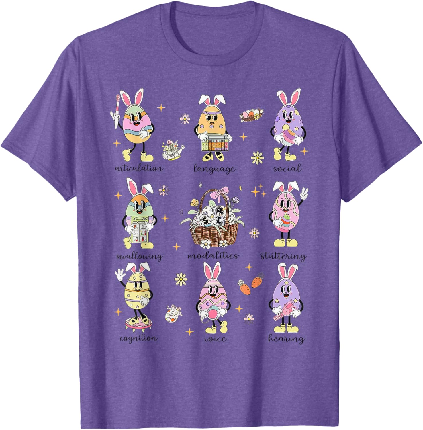 Easter Bunny SLP T-Shirt for Speech Language Pathologists in Spring - 5