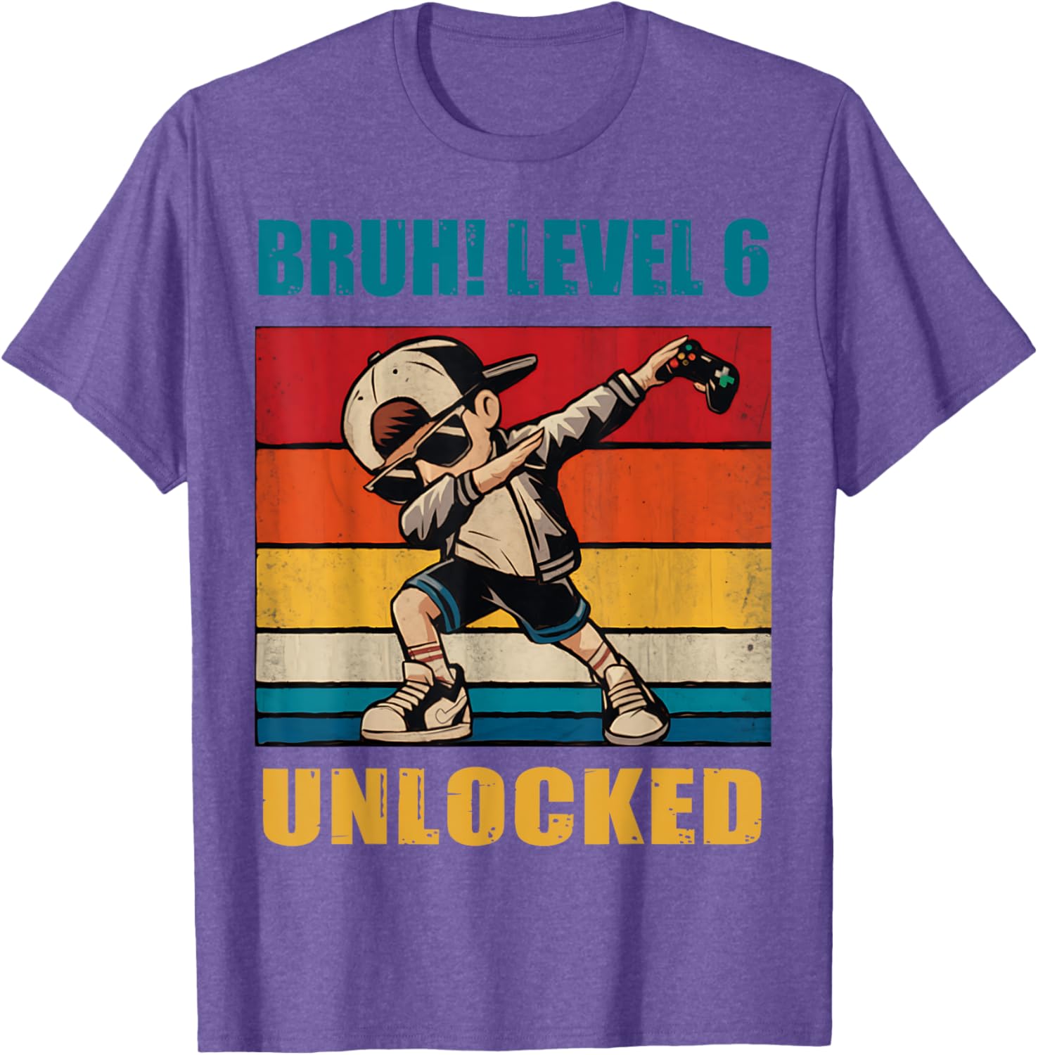 Cool Dabbing Gamer T-Shirt for 6 Year Old Birthday Celebration - 4