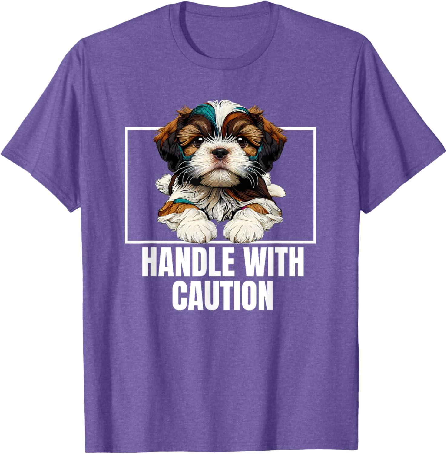 Cute Shih Tzu Handle With Care T-Shirt for Dog Lovers and Owners - 14