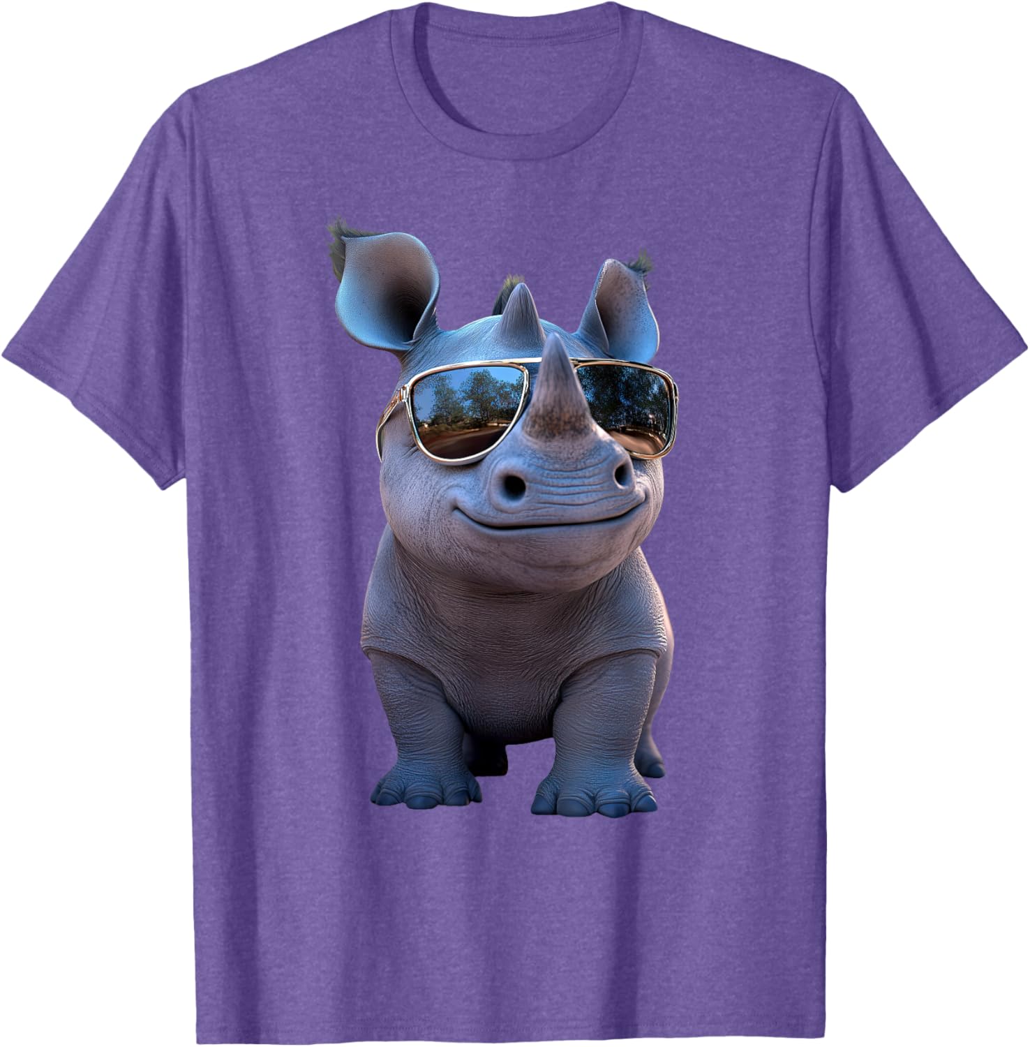 Cute Rhino Safari T-Shirt for Animal Lovers | White Rhinoceros Apparel - 5