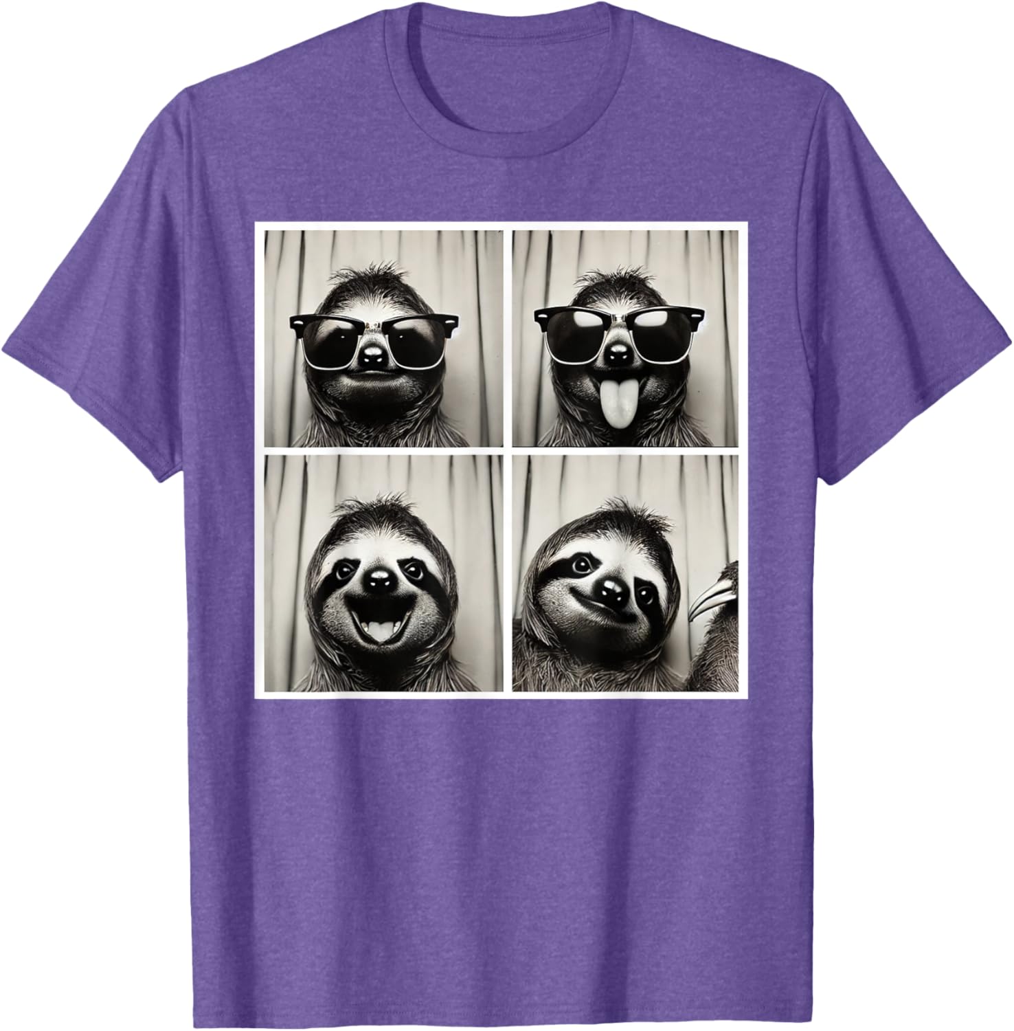 Funny Selfie Sloth T-Shirt with Sunglasses for Fun Casual Wear - 2