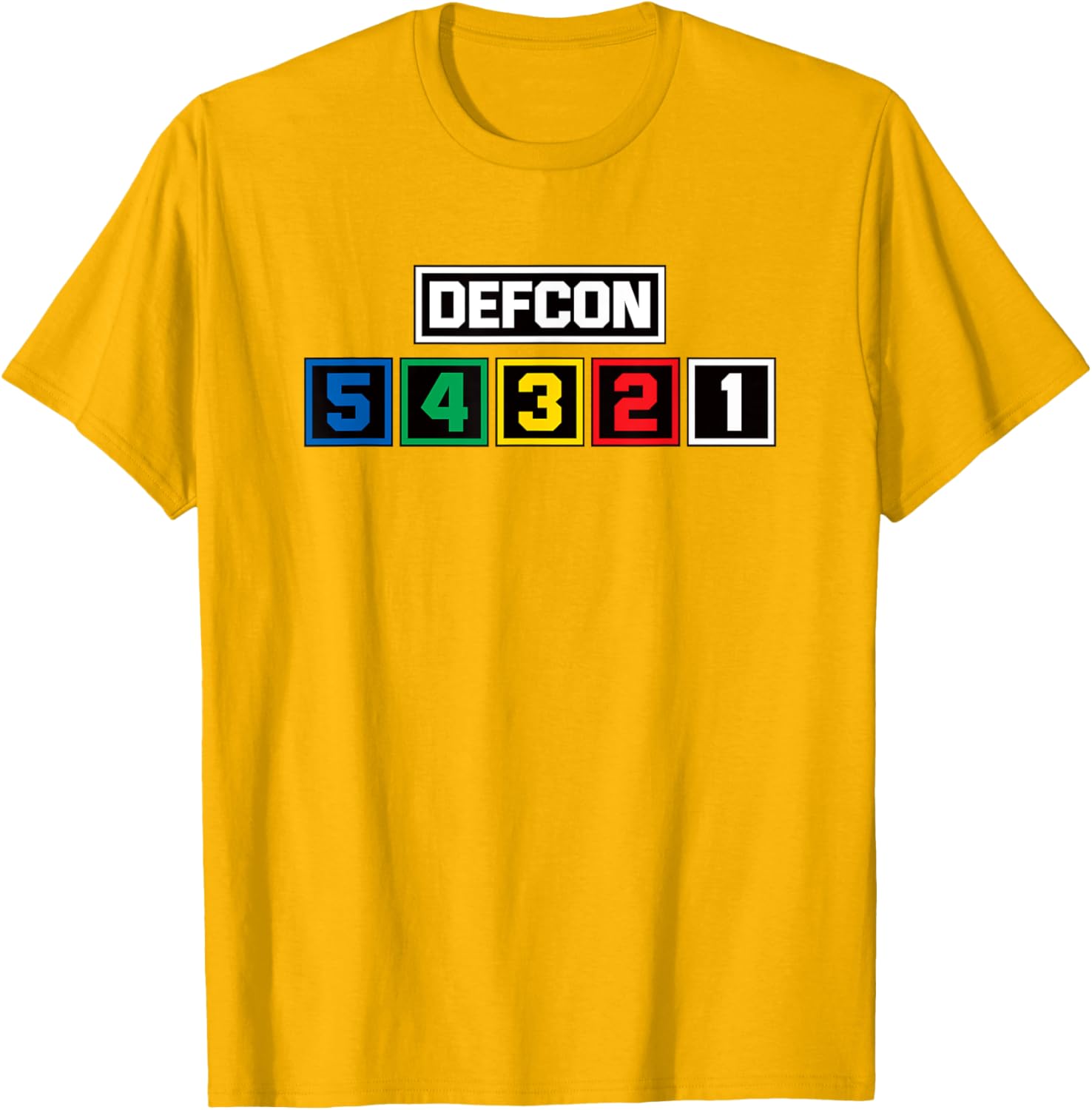 Defcon Alert T-Shirt US Defense Readiness Condition Light Meter Design - 13