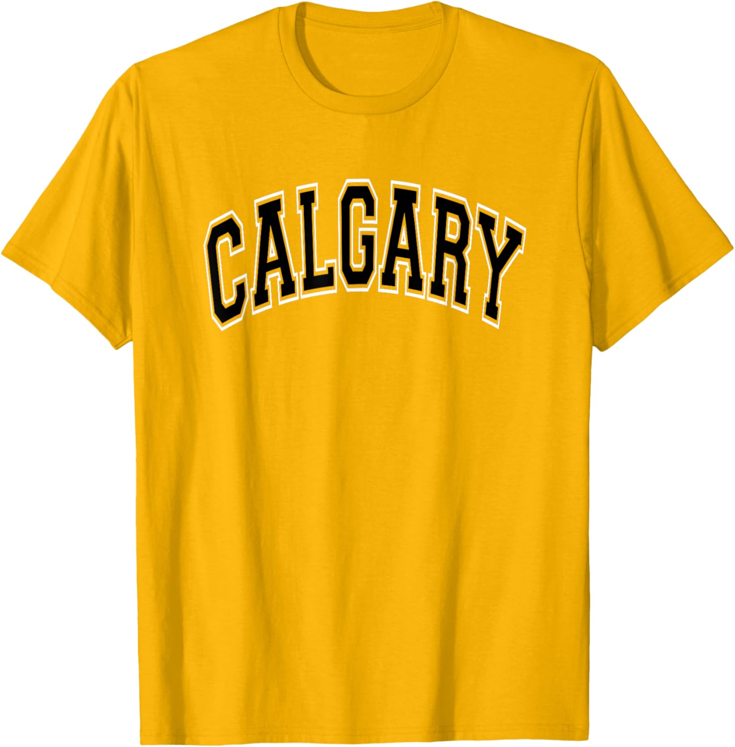 Calgary Arched Black Text T-Shirt Comfortable Casual Wear for Everyday Style - 26