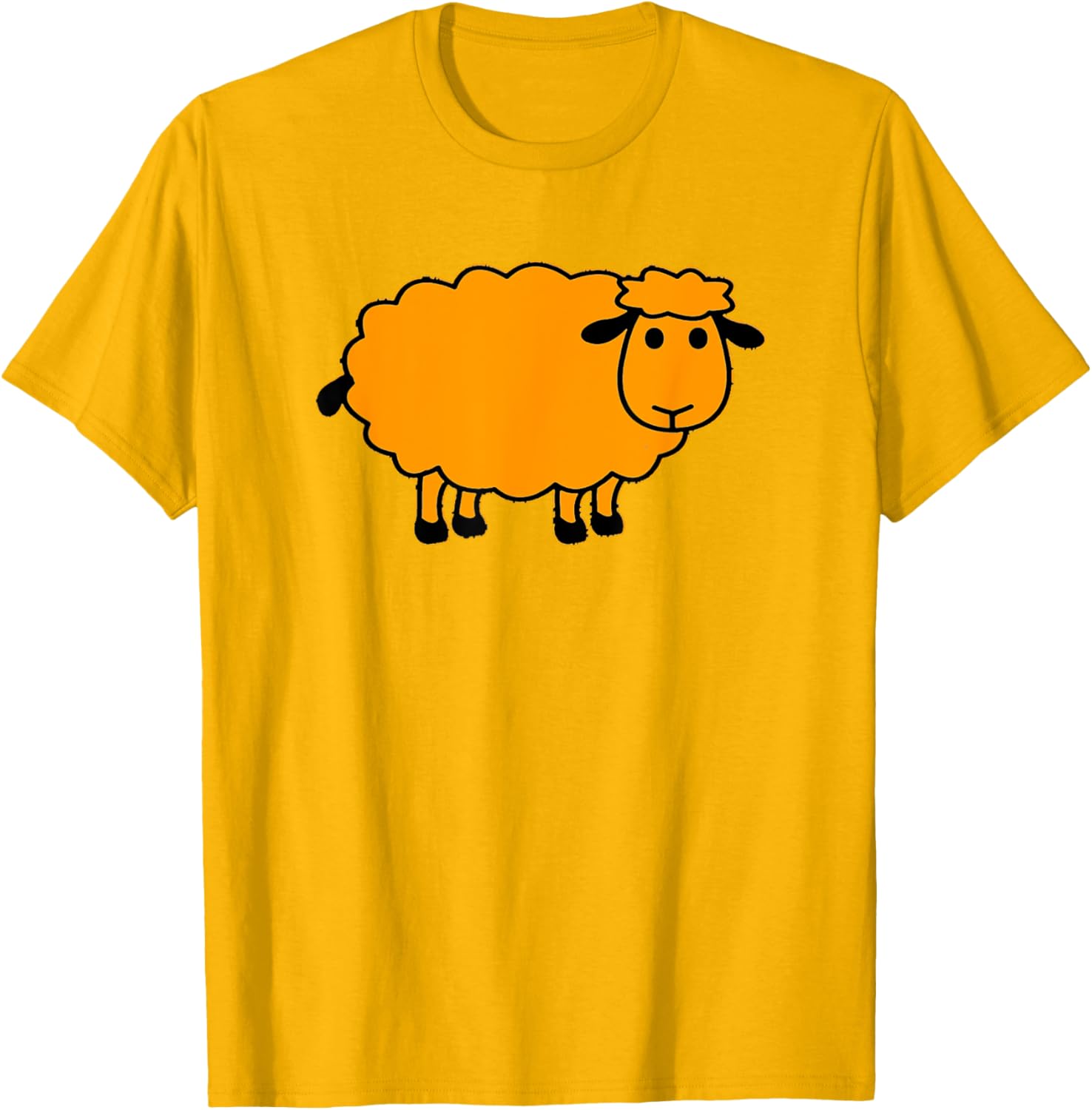 Cute Orange Sheep T-Shirt for Stylish Comfort in Clothing and Accessories - 16