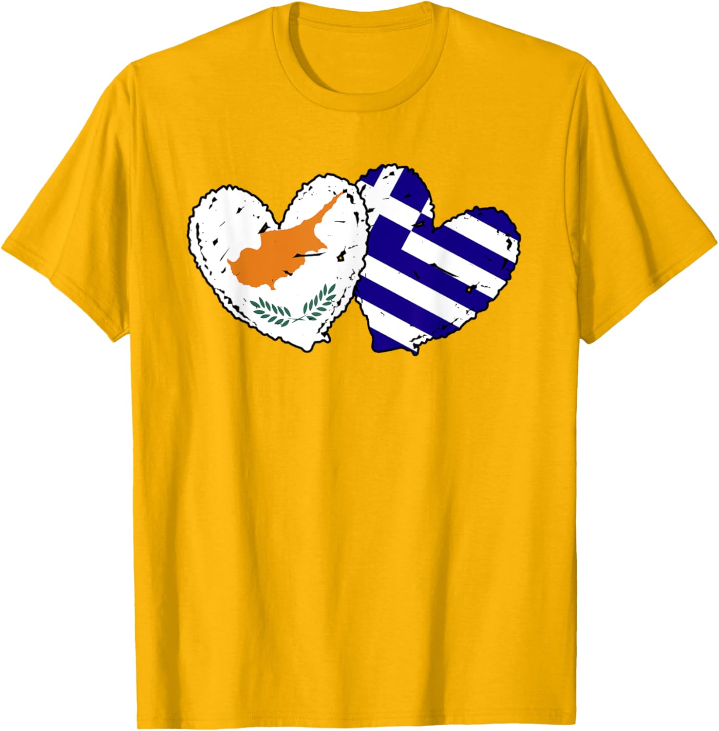 Cyprus Greece Heart Flag T-Shirt for Cypriot Greek Ancestry Lovers - 2