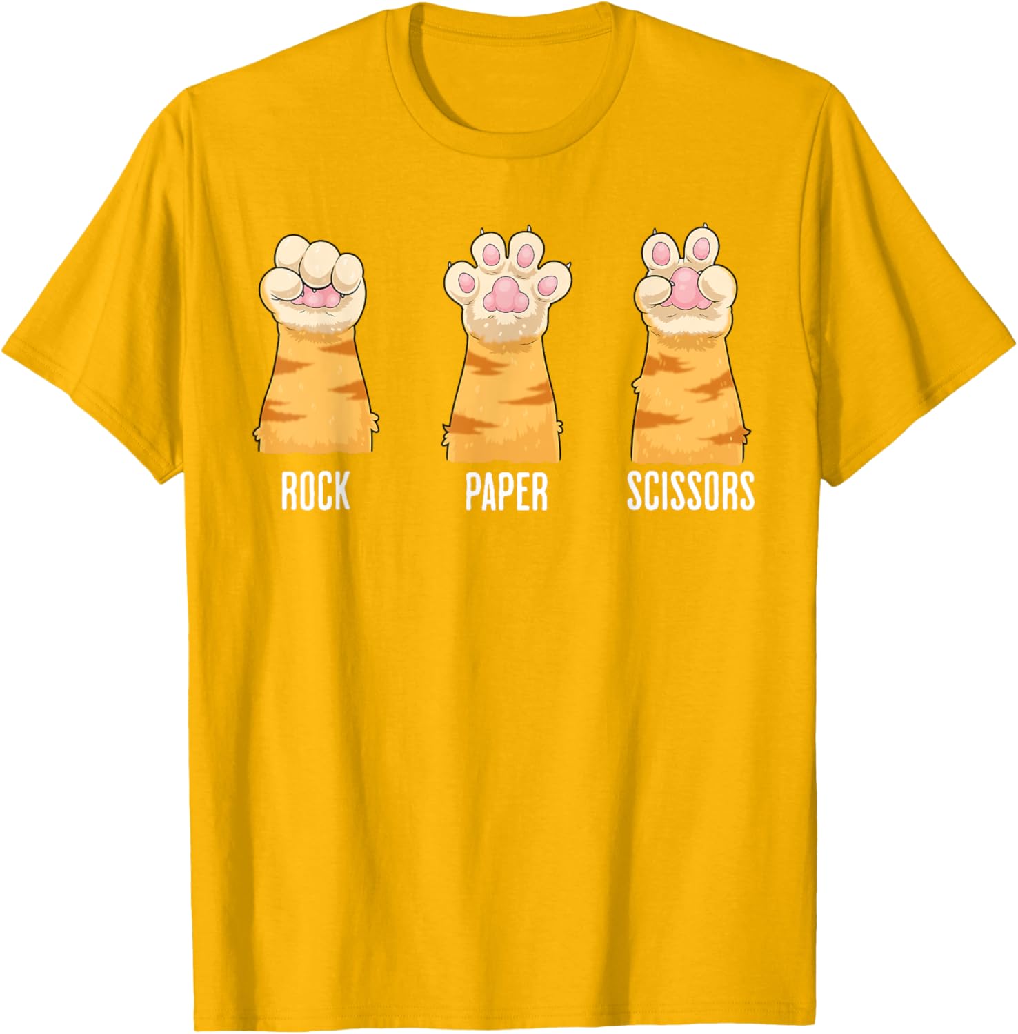 Funny Cat Paws Rock Paper Scissors T-Shirt for Kids and Adults - 4