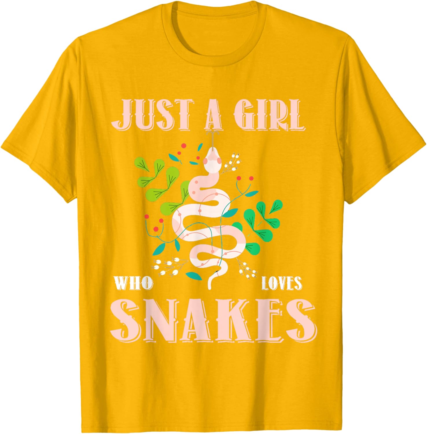 Cute Just a Girl Who Loves Snakes T-Shirt for Reptile Lovers - 24
