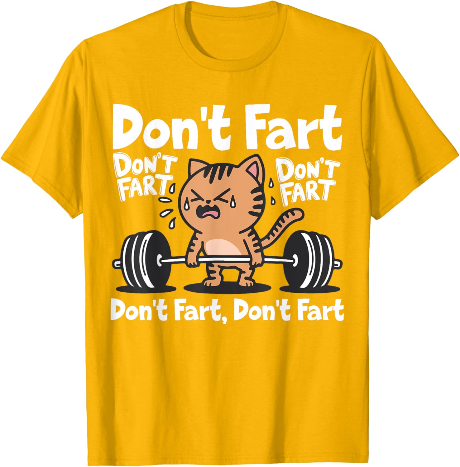 Funny Cat Workout T-Shirt for Weightlifting Fitness Lovers - 17