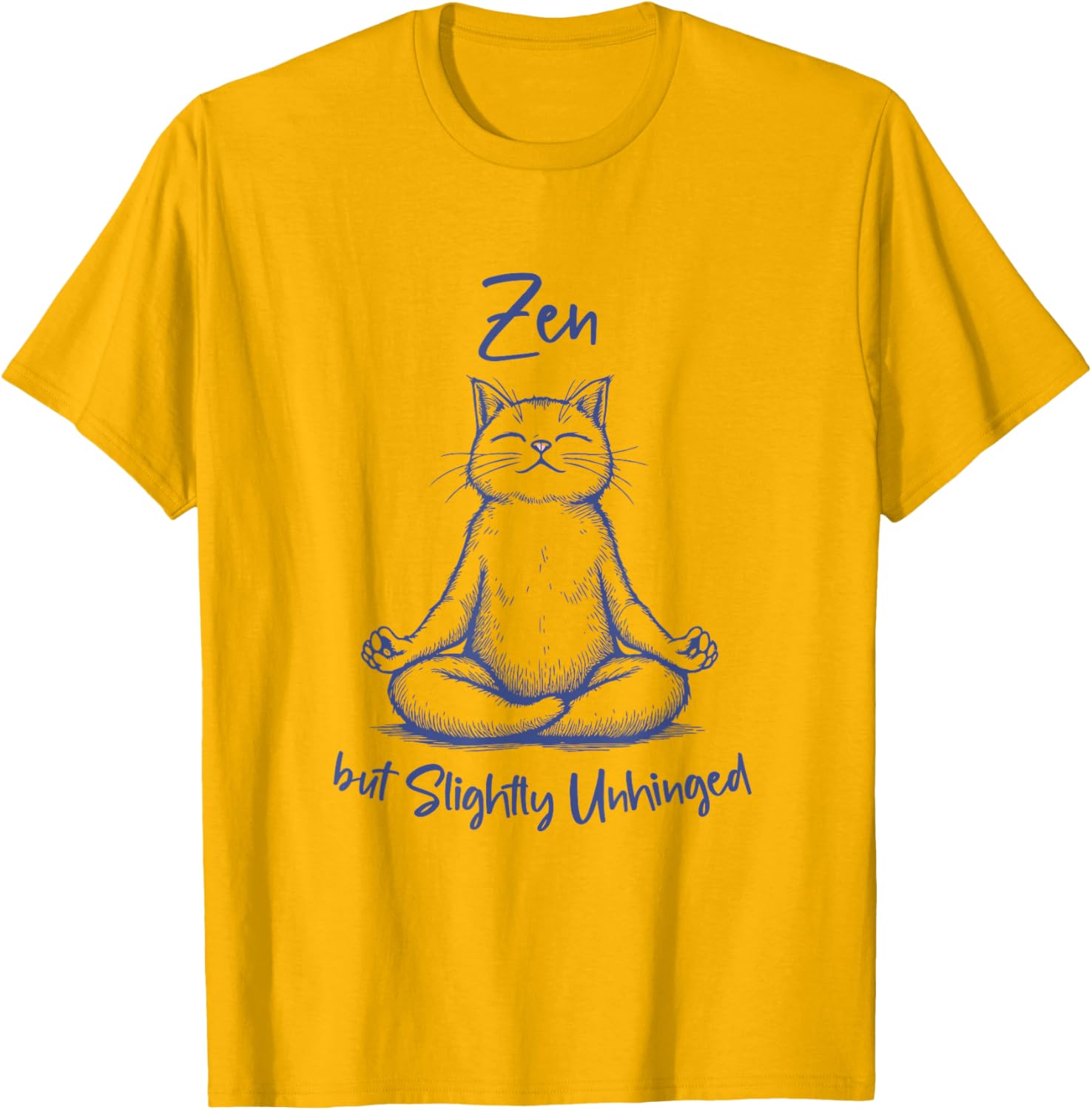 Funny Cat Meditation T-Shirt Zen Vibes for Men and Women - 9