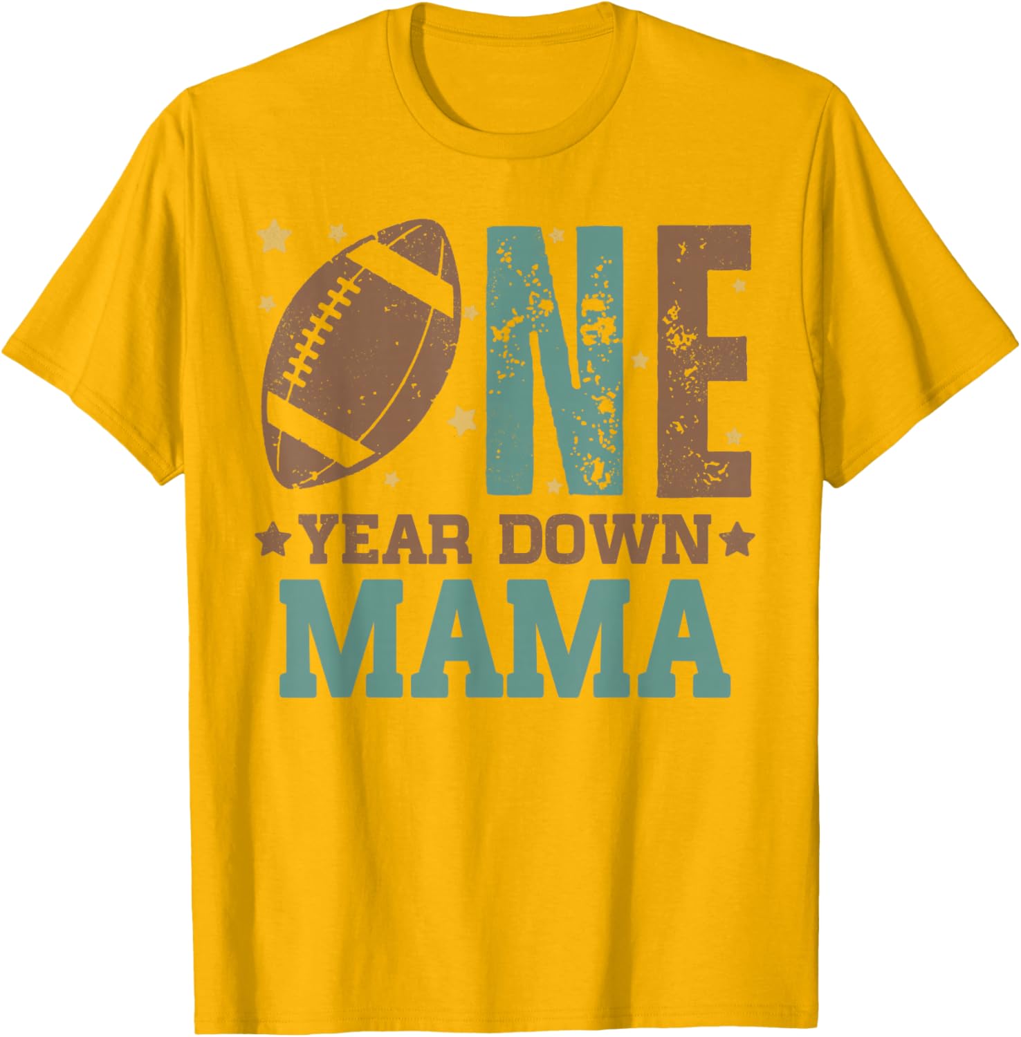 Cute Mama of 1 Year Old Football Birthday Party T-Shirt for Moms - 12
